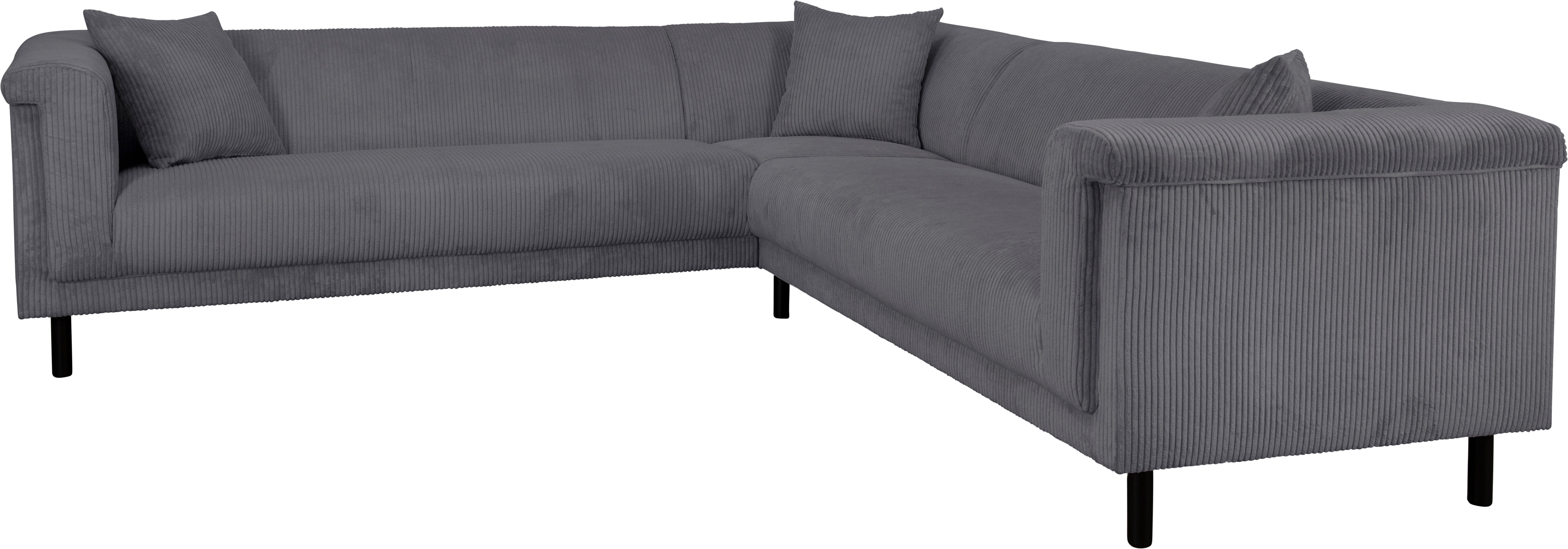 INOSIGN Hoekbank AGNIA L-vorm BxDxH: 244x244x71 cm incl. sierkussen, gelijkbenig, ook in cord