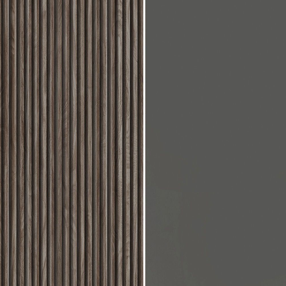 INOSIGN Tv-meubel Vega, Lowboard, TV-meubel, TV-kast, 220 cm met 4 deuren en 1 lade, fronten met groeflook