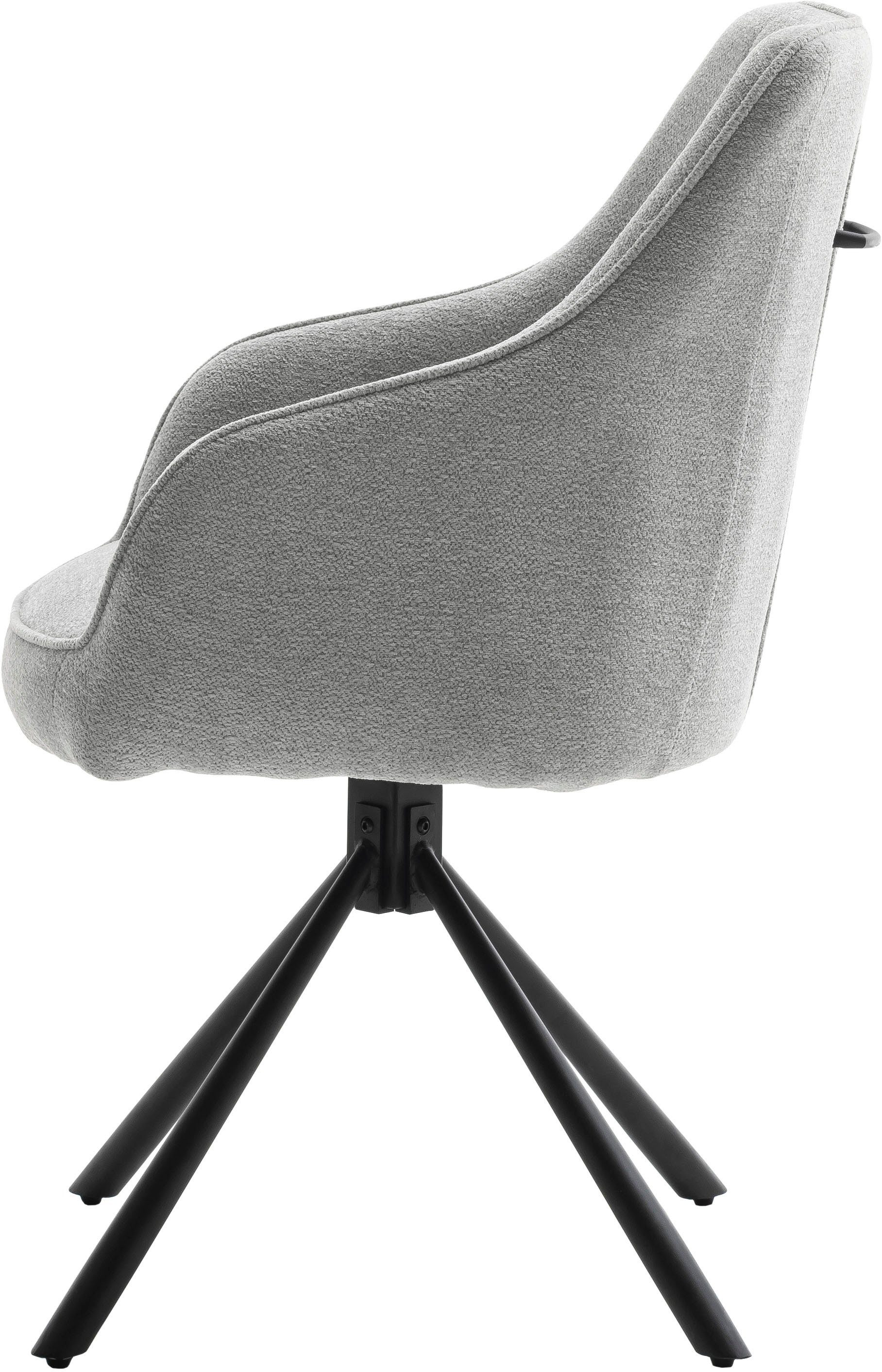 MCA furniture Eetkamerstoel KASAMA (2-pack), 180° draaibaar, belastbaarheid 120 kg, zithoogte ca. 51 cm