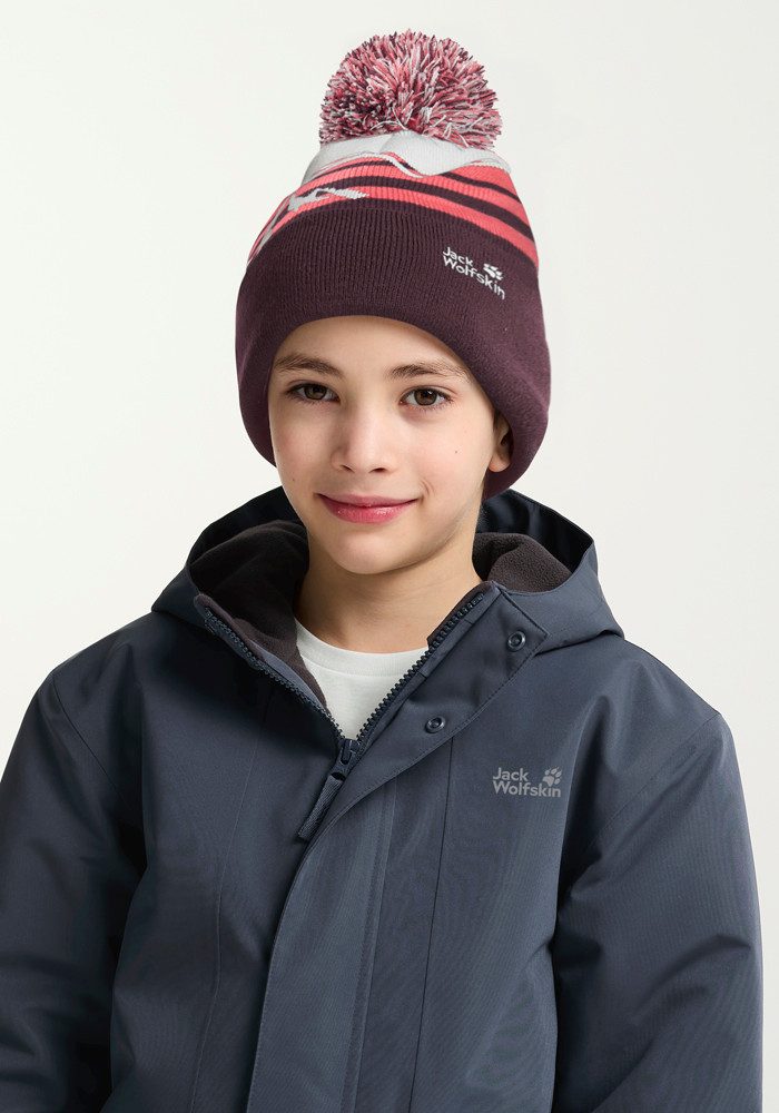 Jack Wolfskin Pomponmuts STRIPY POMPOM BEANIE K