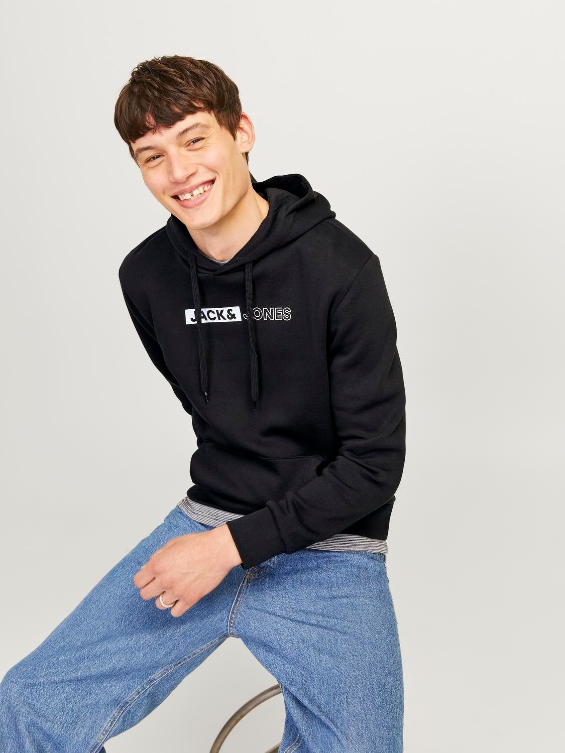 Jack & Jones Hoodie JJECORP LOGO SWEAT HOOD PLAY NOOS