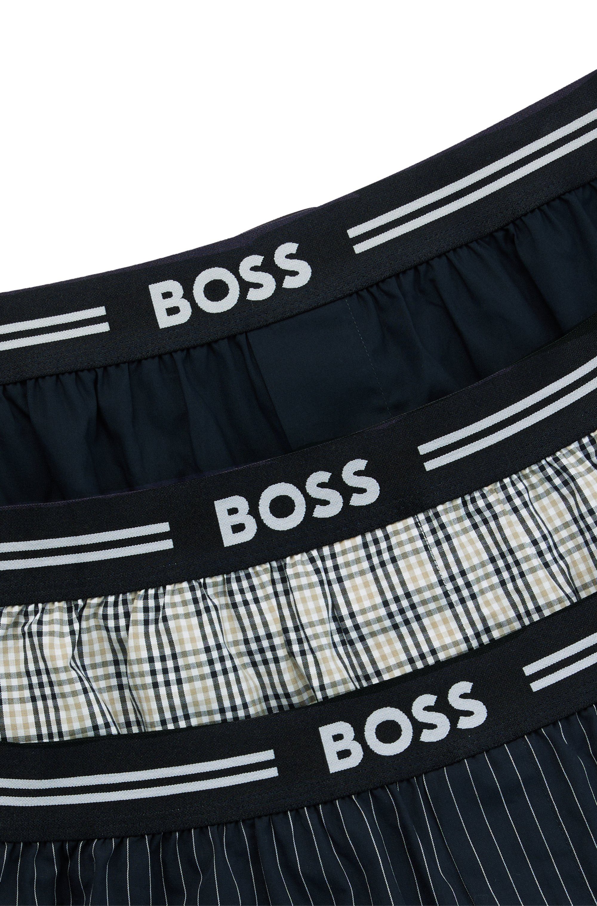 BOSS Boxershort 3P WOVEN BOXER met opening met knop (3 stuks)
