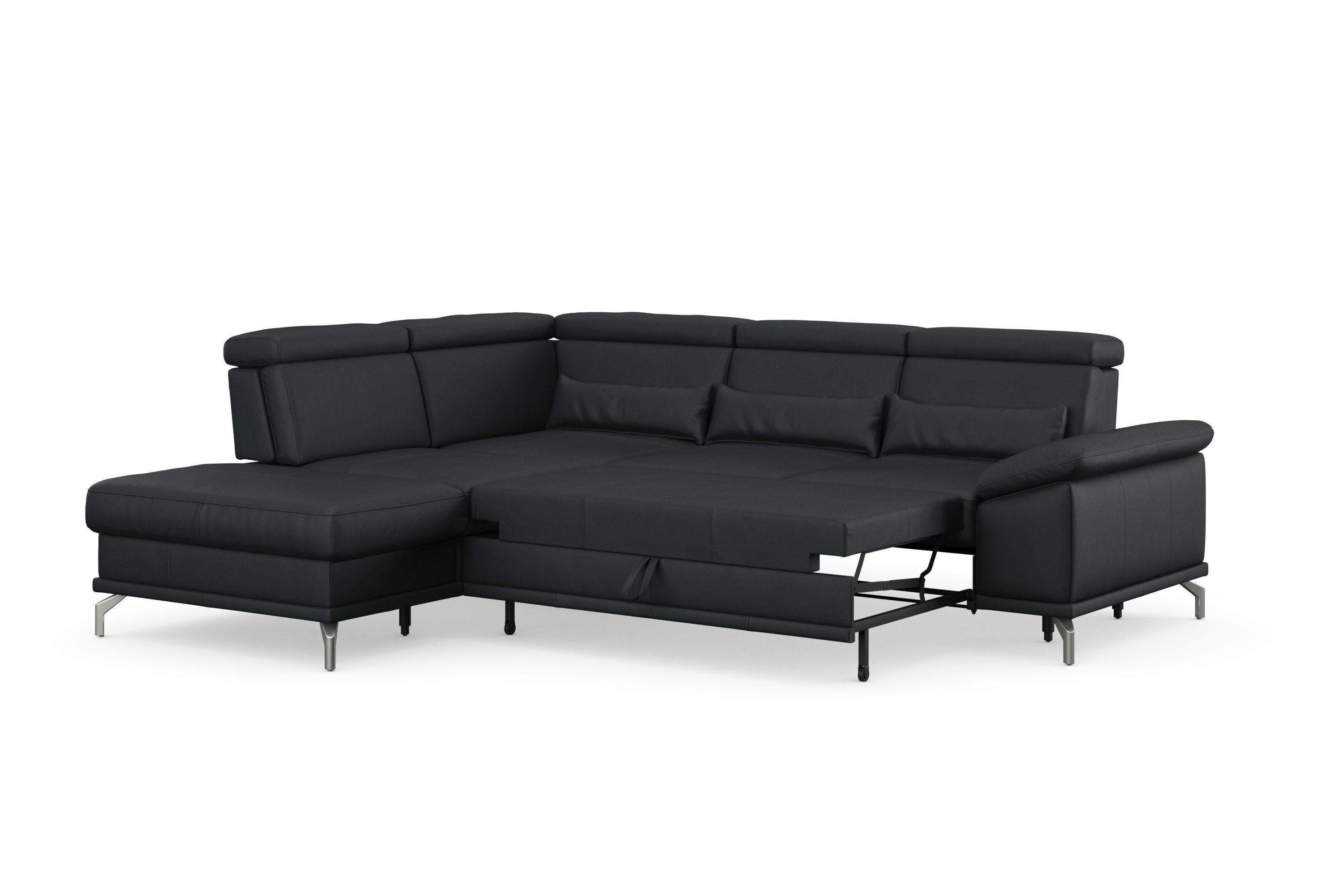 sit&more Hoekbank Cabrio L-vorm, B: 274 cm, met zitdiepte-, arm- & hoofdverstelling