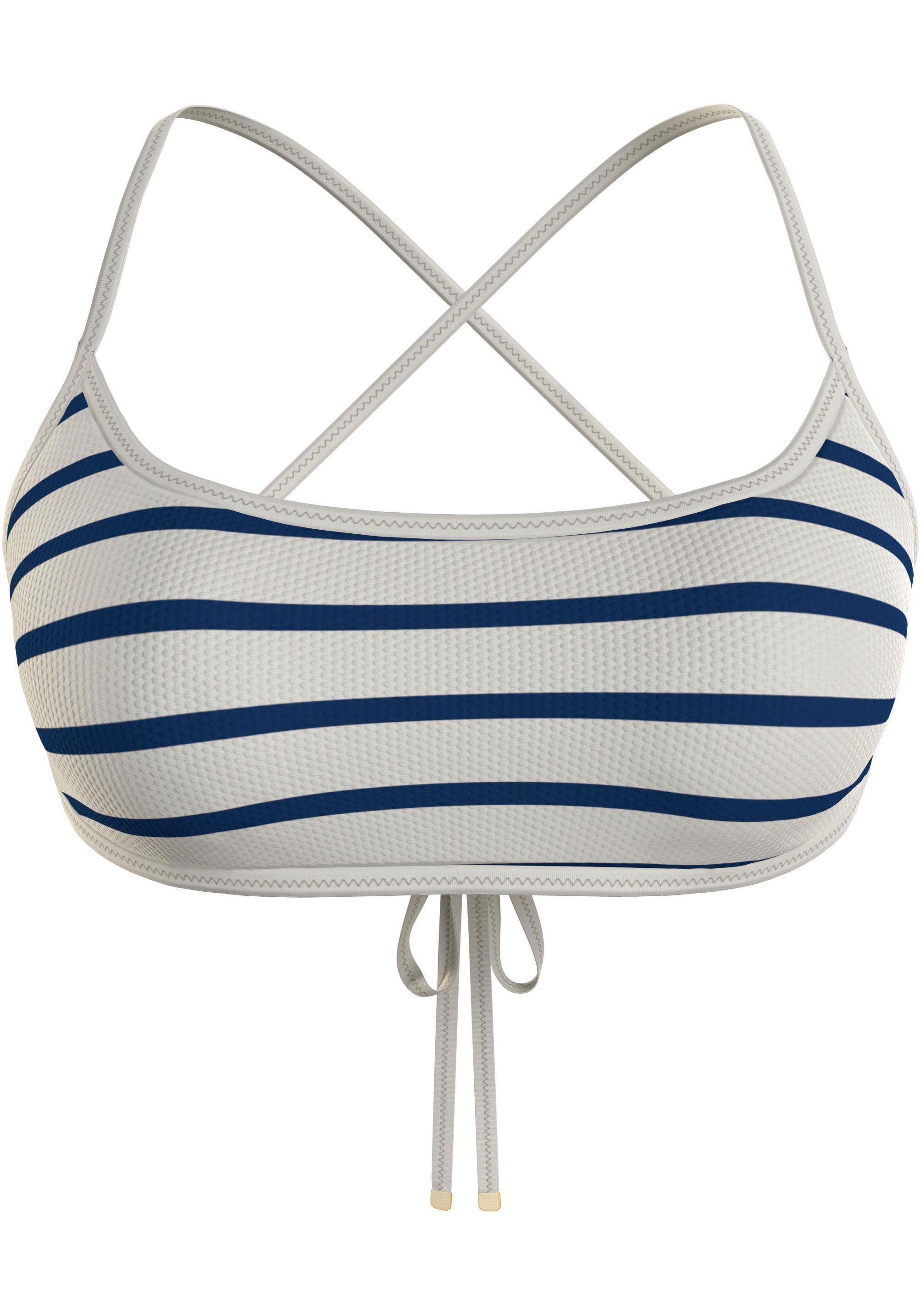 Tommy Hilfiger Swimwear Bustierbikinitop BRALETTE PIQUE met gestreept patroon