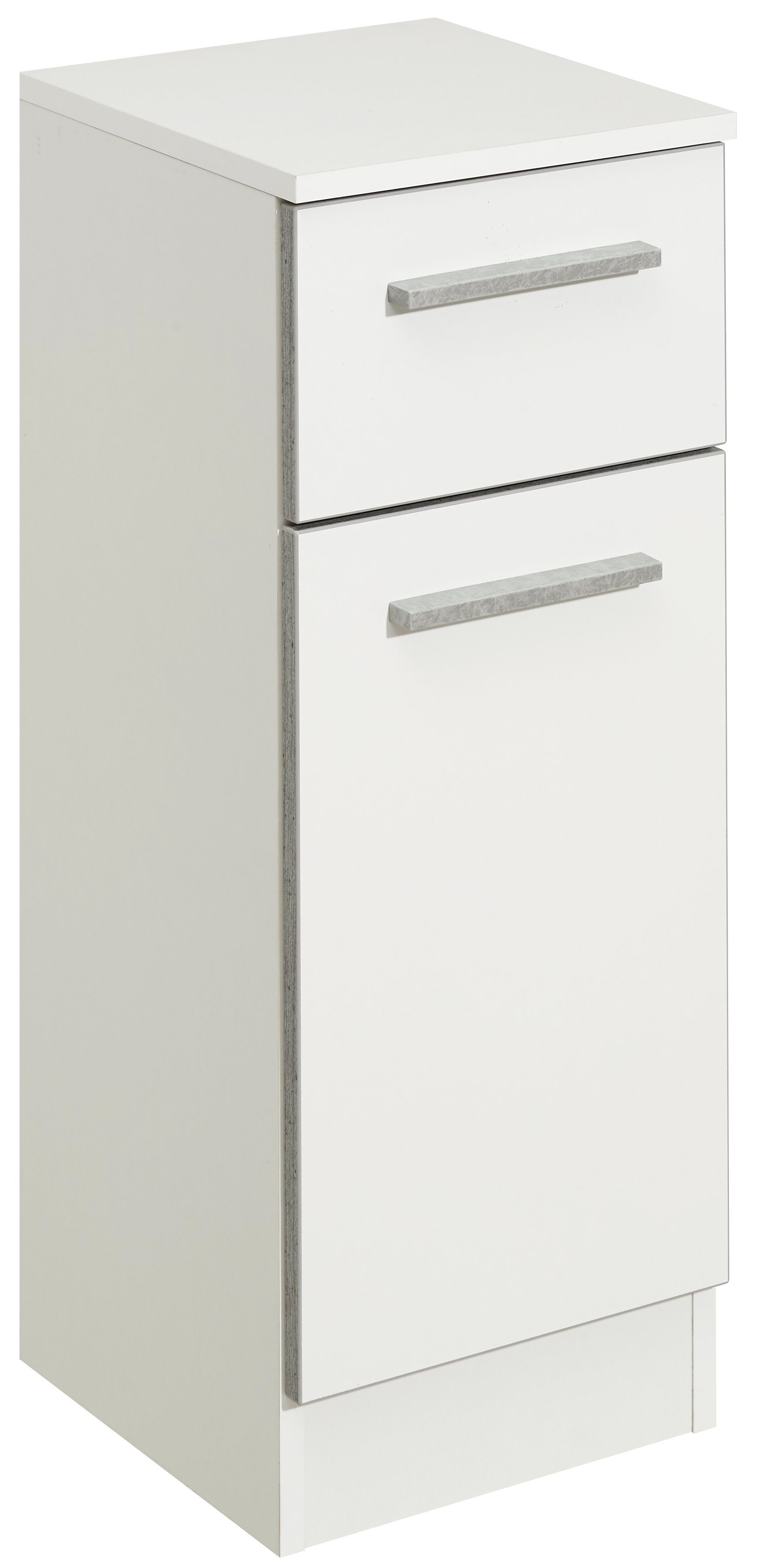 Saphir Badmeubelset Quickset 953 4-delig, wastafelonderkast en led-spiegelkast in glanzend wit, badkamermeubel inclusief deurdemper, zonder wasbak, 7 deuren (set, 4 stuks)