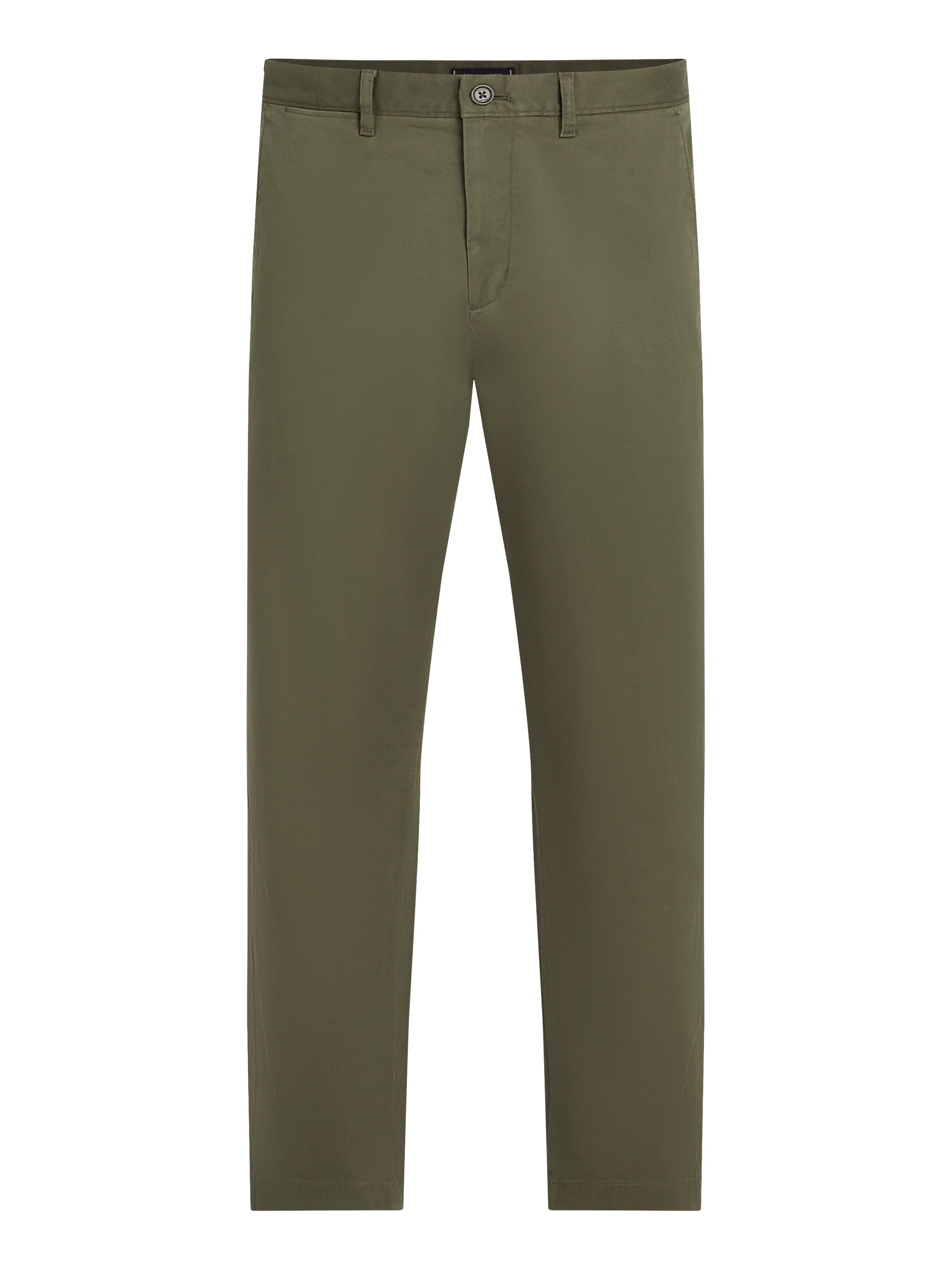 Tommy Hilfiger Chino DENTON CHINO SATIN met achterzakken met knoop, logo-borduursel