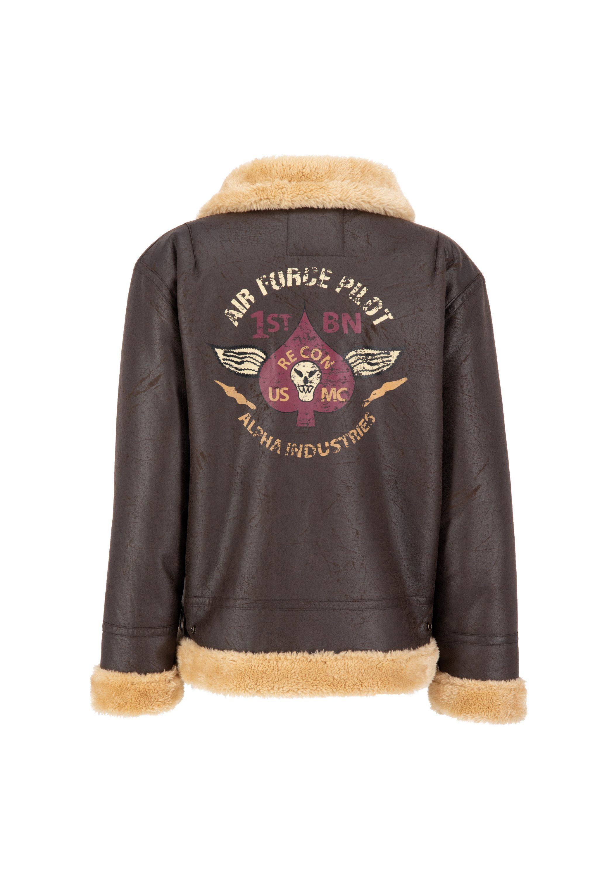 Alpha Industries Leren jack Alpha Industries Men - Leather & Vegan Jackets B-3 FL Custom