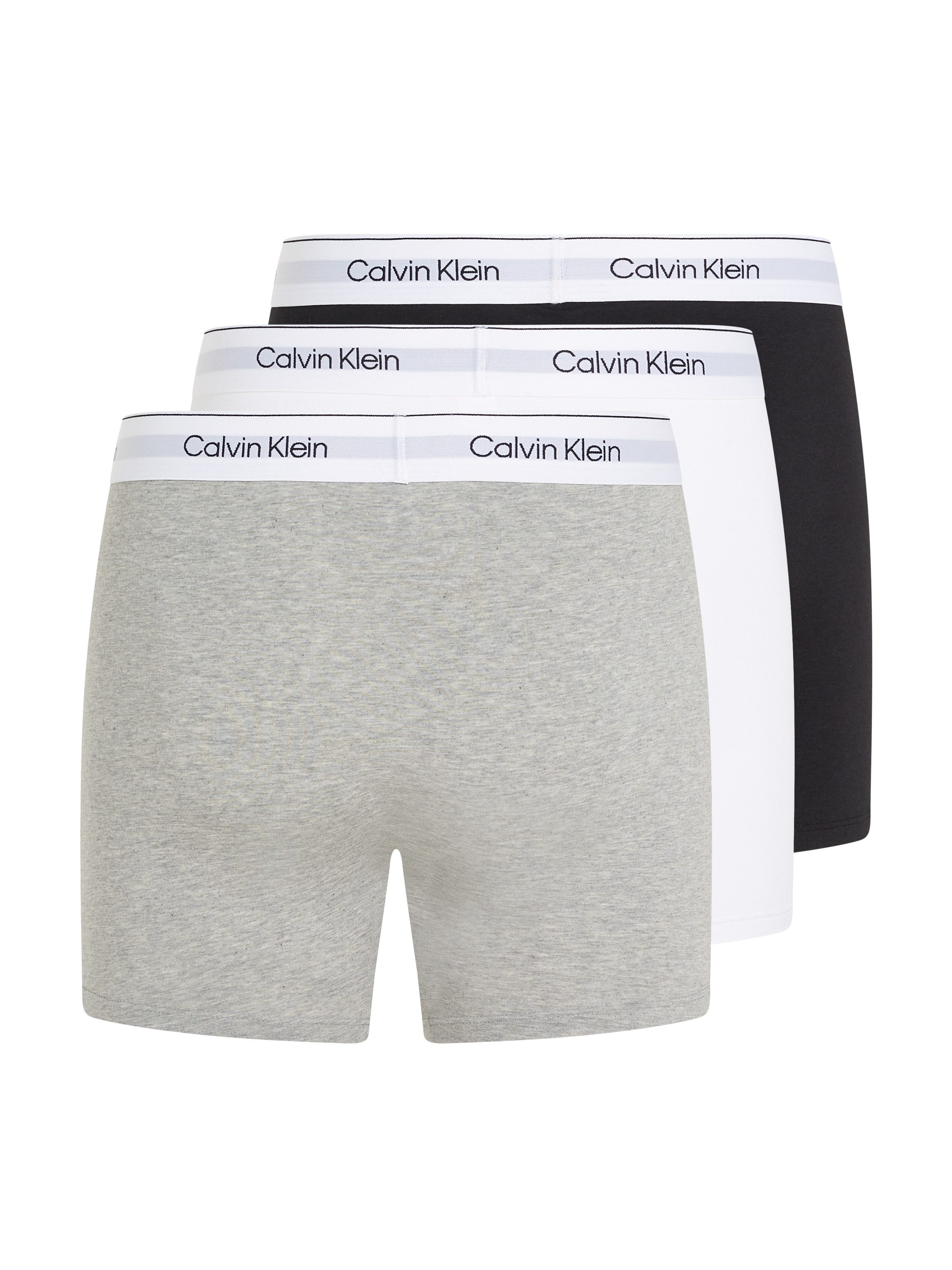 Calvin Klein Boxershort BOXER BRIEF 3PK met langere pijpen, logo-elastische band (3 stuks) (set, 3 stuks)