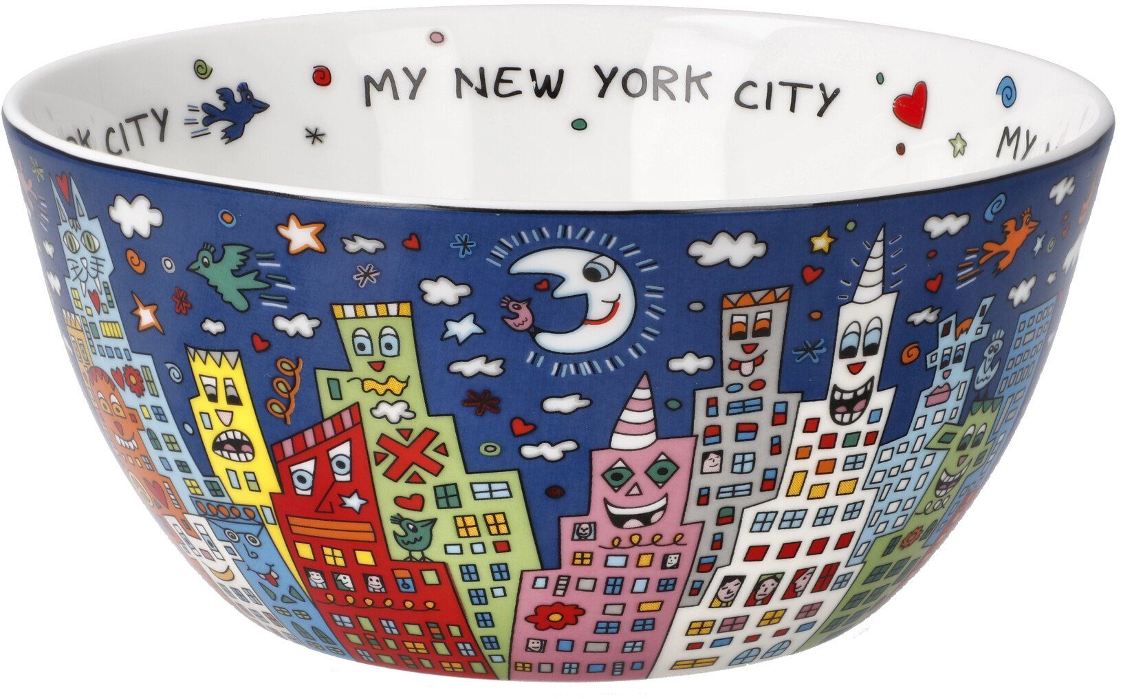 Goebel Decoratieve schaal Rizzi Pop Art, fijn bone china, James Rizzi - Mijn New York City Nacht