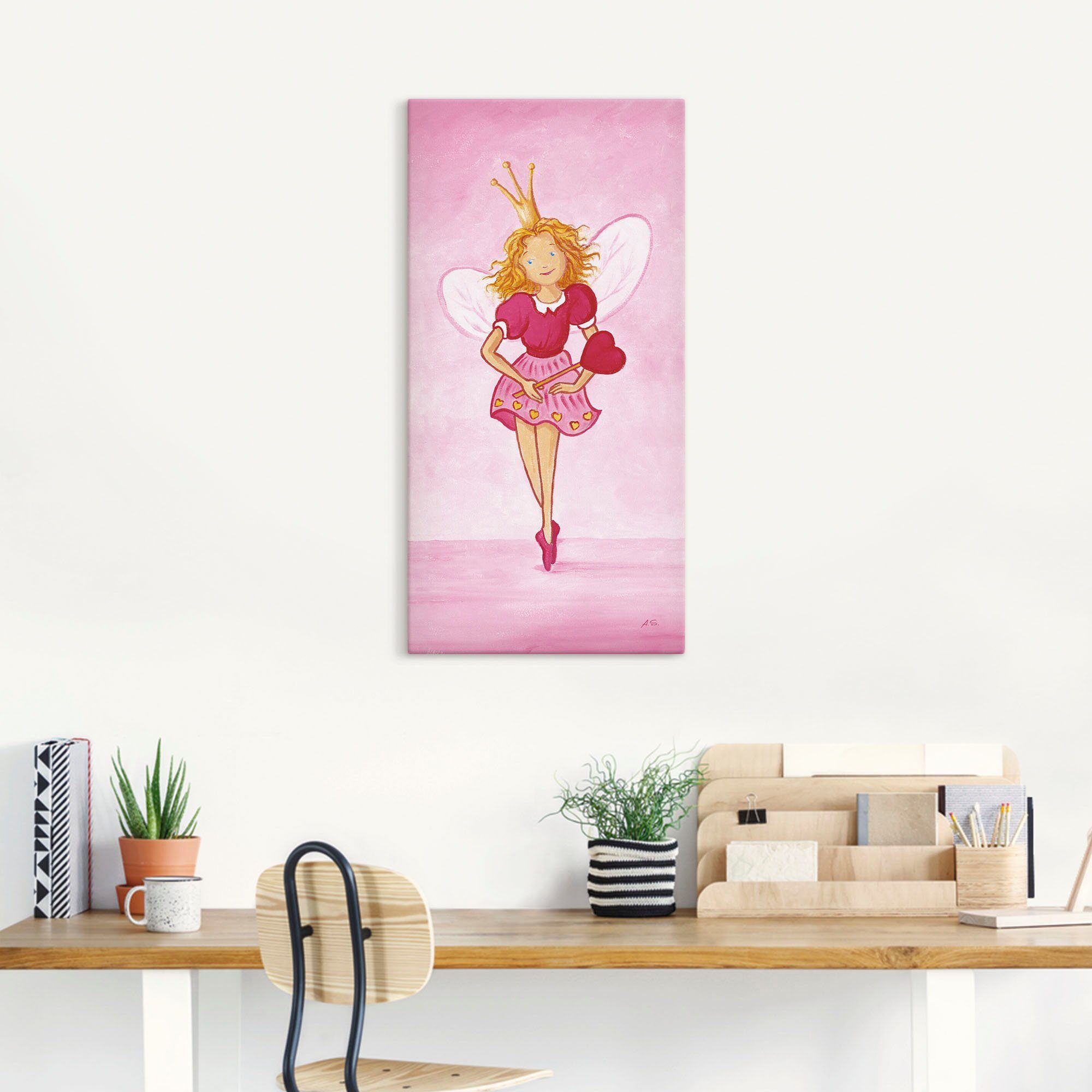 Artland Artprint op linnen Ballerina's Josephina gespannen op een spieraam
