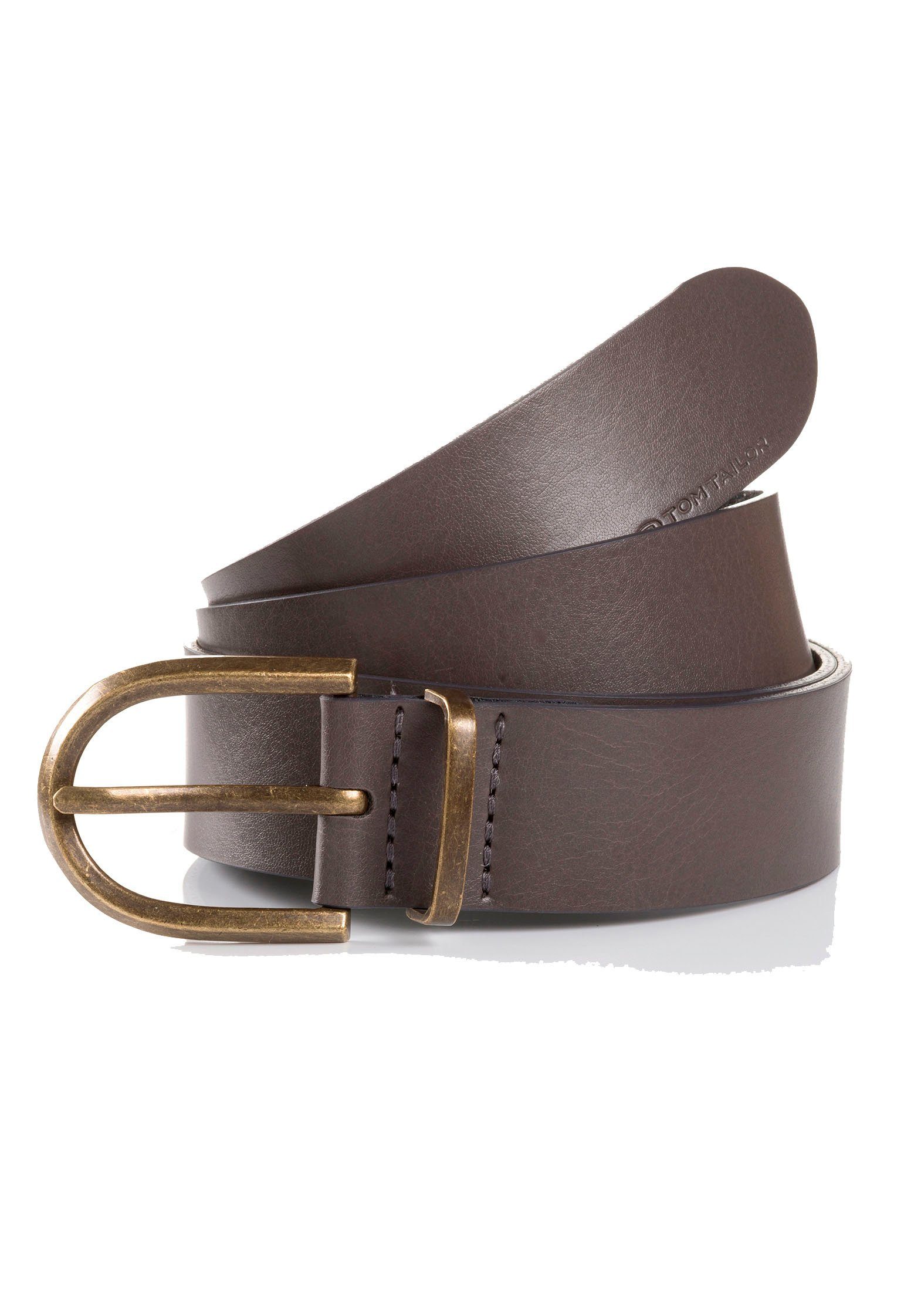 Tom Tailor Leren riem TTSYLKE 3 cm brede damesriem sluiting in vintage-look puur leer