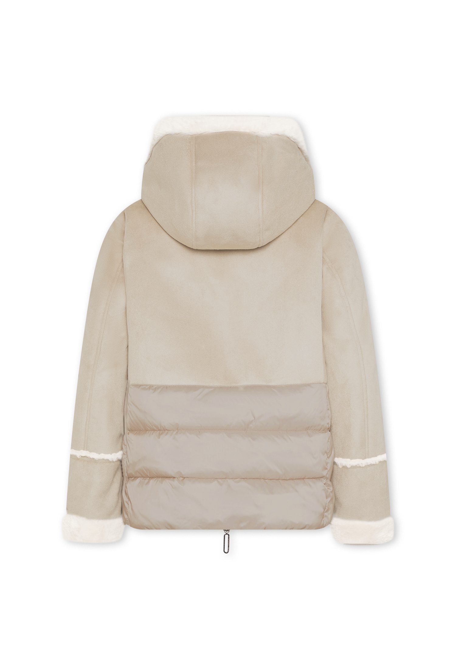 MANISA Kort jack met teddyfleece-capuchon