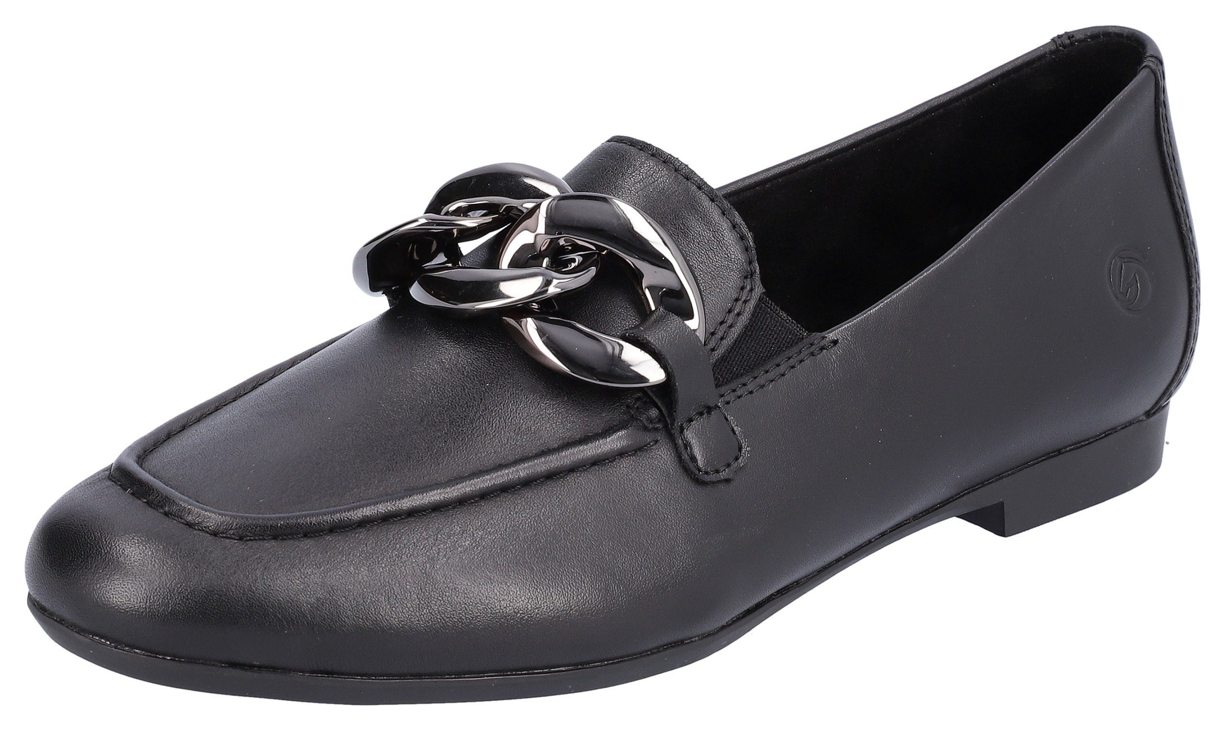 Remonte Loafers Slipper, business schoen met opvallende sierketting