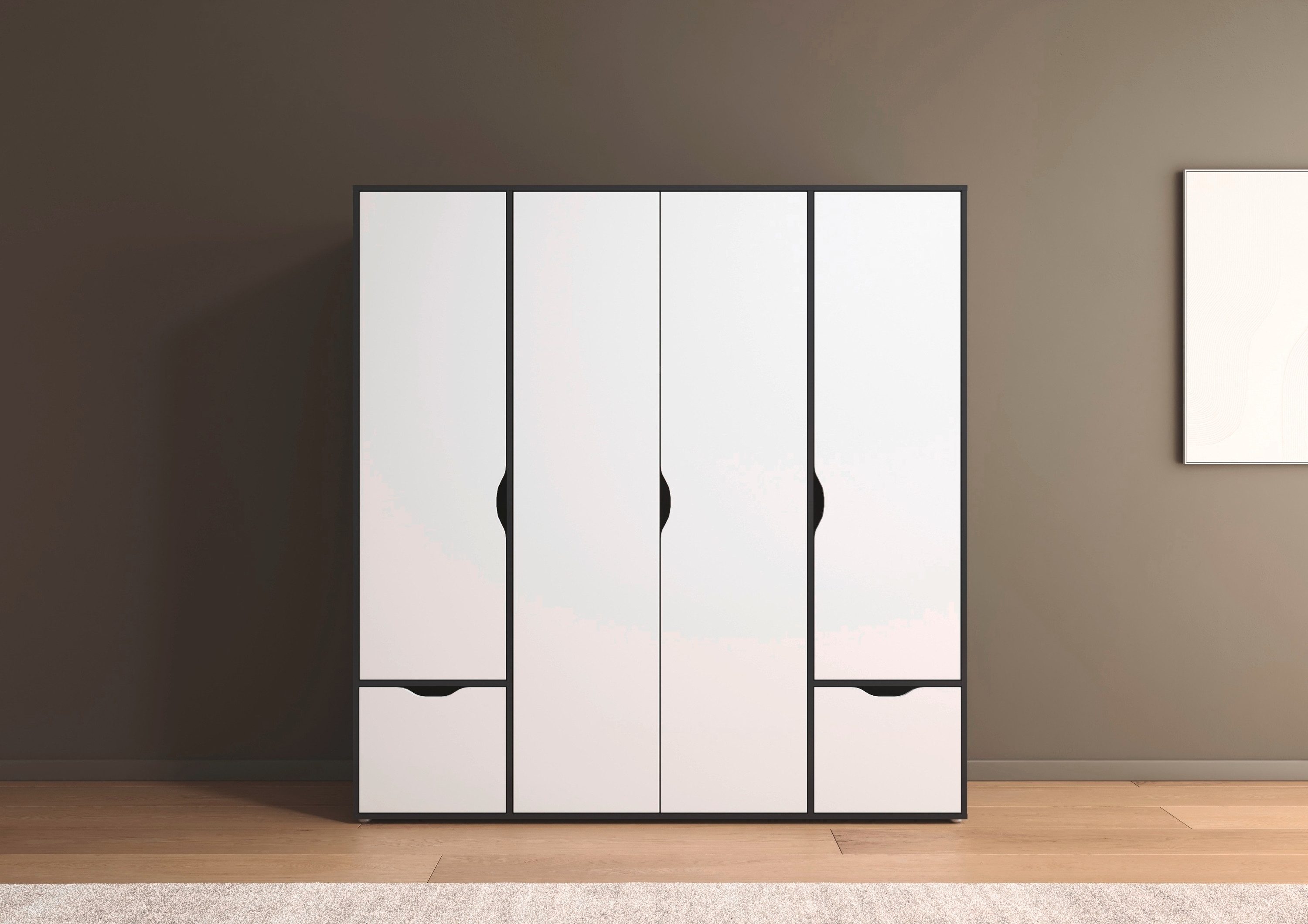 rauch Draaideurkast Kledingkast Kast Garderobe Wasmand NARAI met Laden Greefaansluitingen voor een greeploze look TOPSELLER MADE IN GERMANY