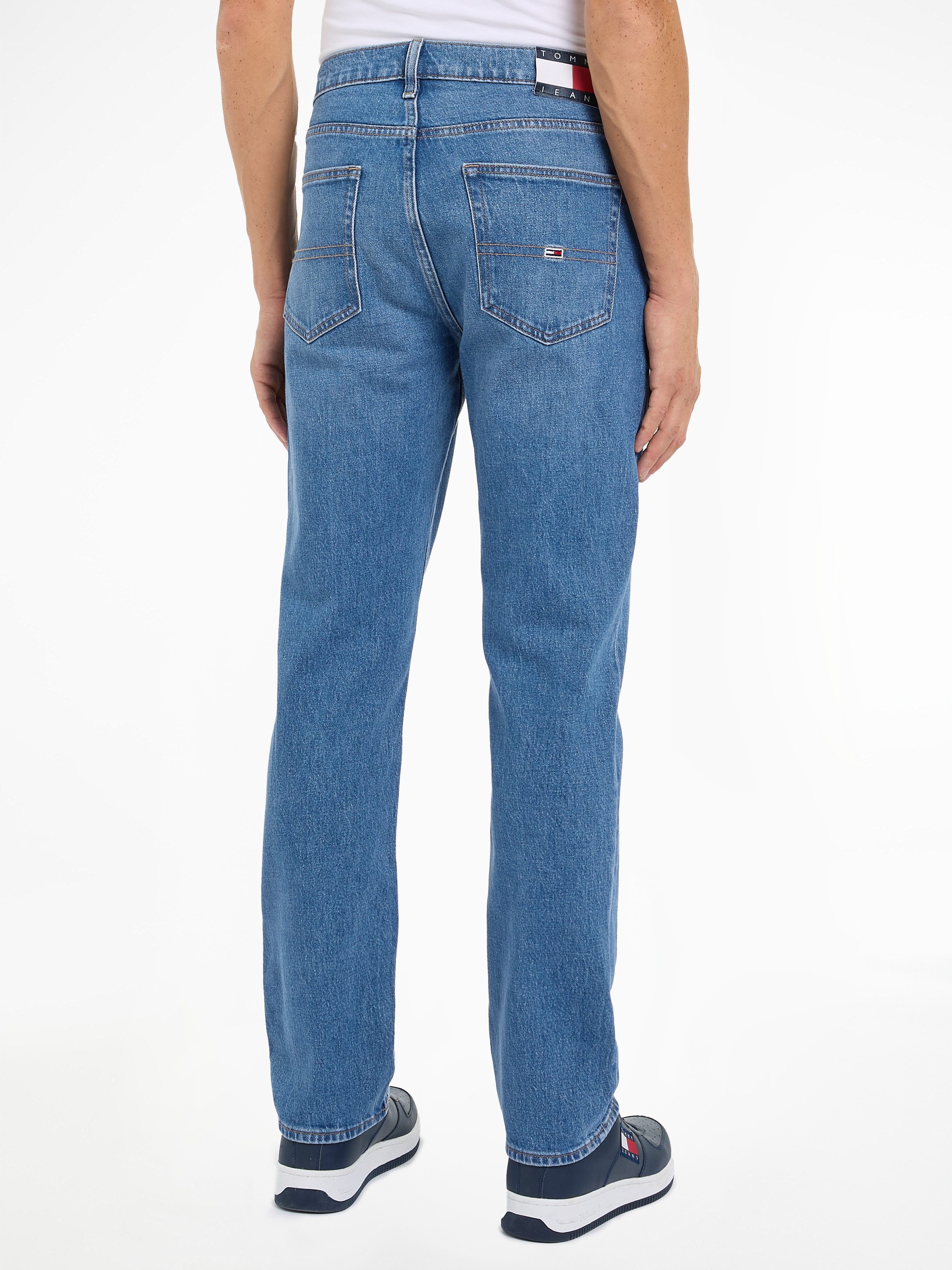 TOMMY JEANS Regular fit jeans RYAN RGLR STRGHT met gestempeld logo