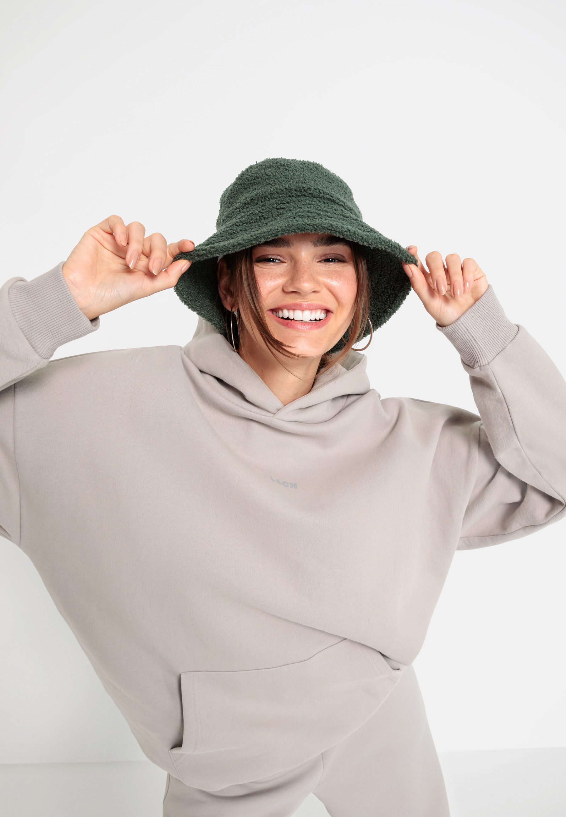 LSCN by LASCANA Vissershoed Outdoorhoed bucket hat van teddy