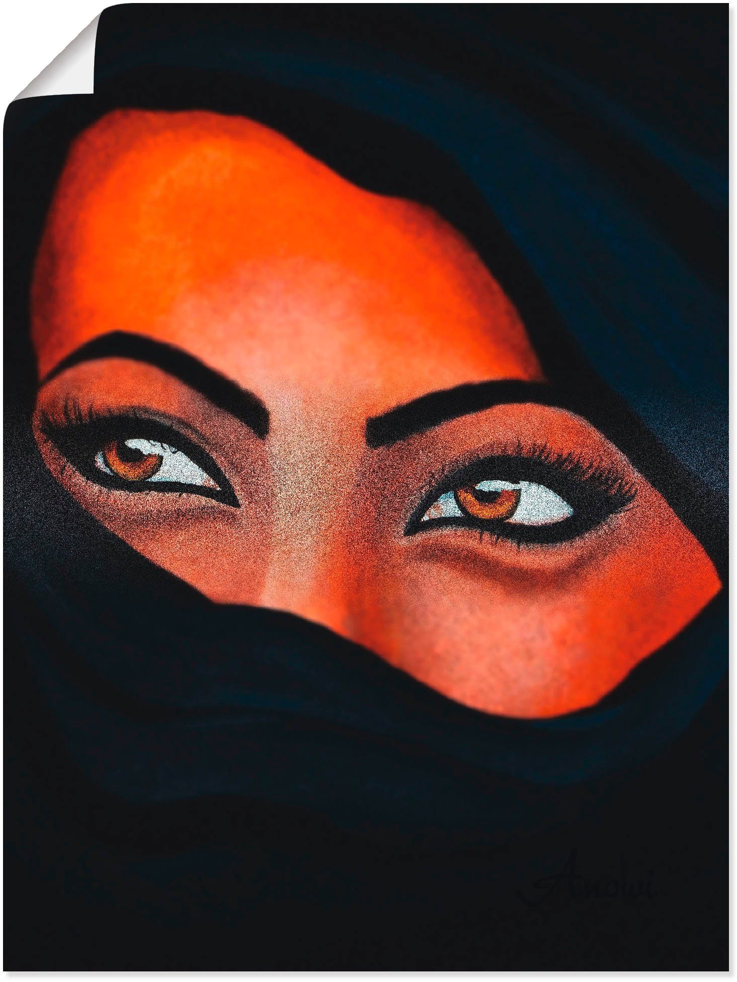 Artland Artprint Tuareg - het zand op je huid in vele afmetingen & productsoorten -artprint op linnen, poster, muursticker / wandfolie ook geschikt voor de badkamer (1 stuk)