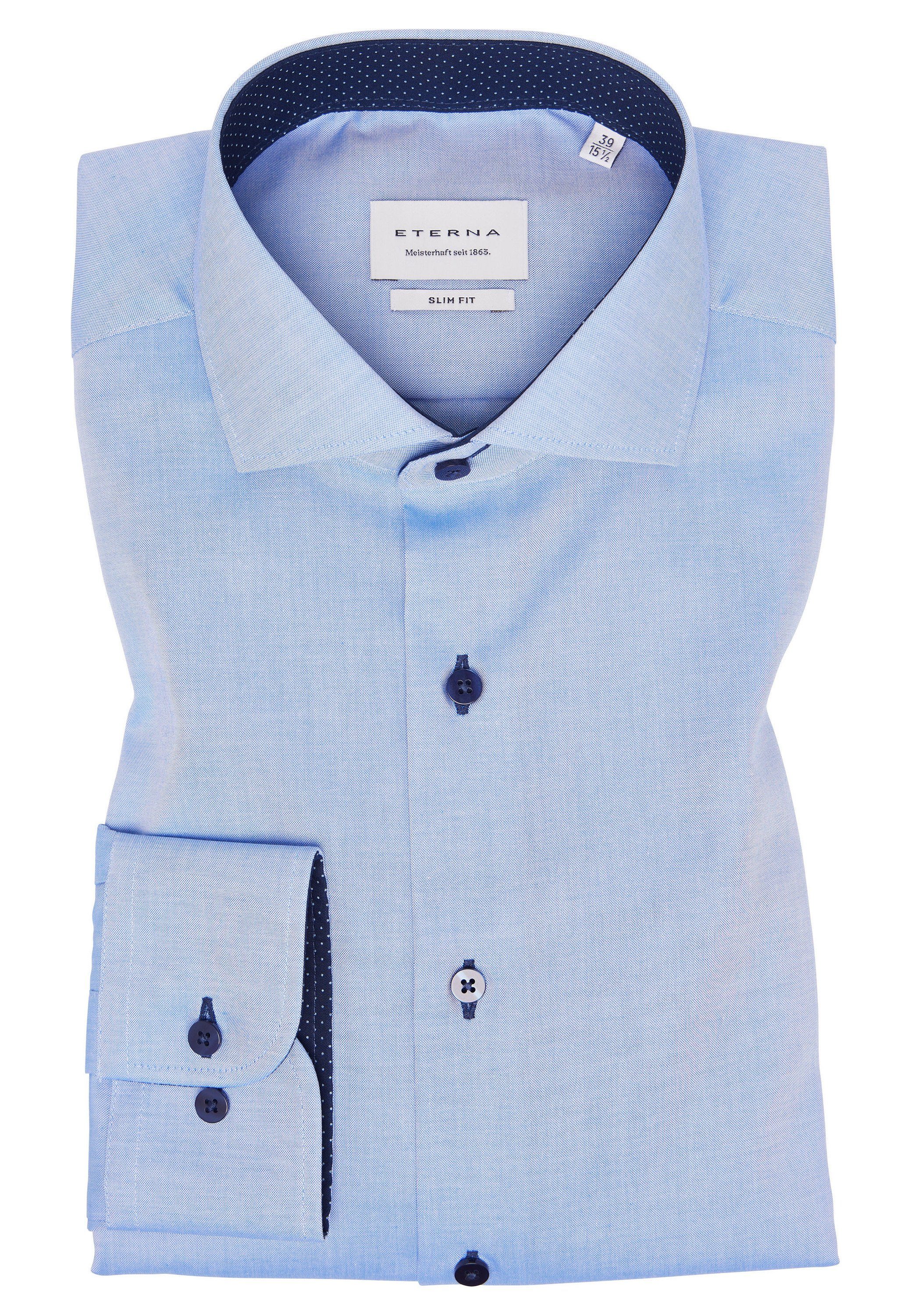 Eterna Overhemd met lange mouwen Slim fit NON IRON (strijkvrij)