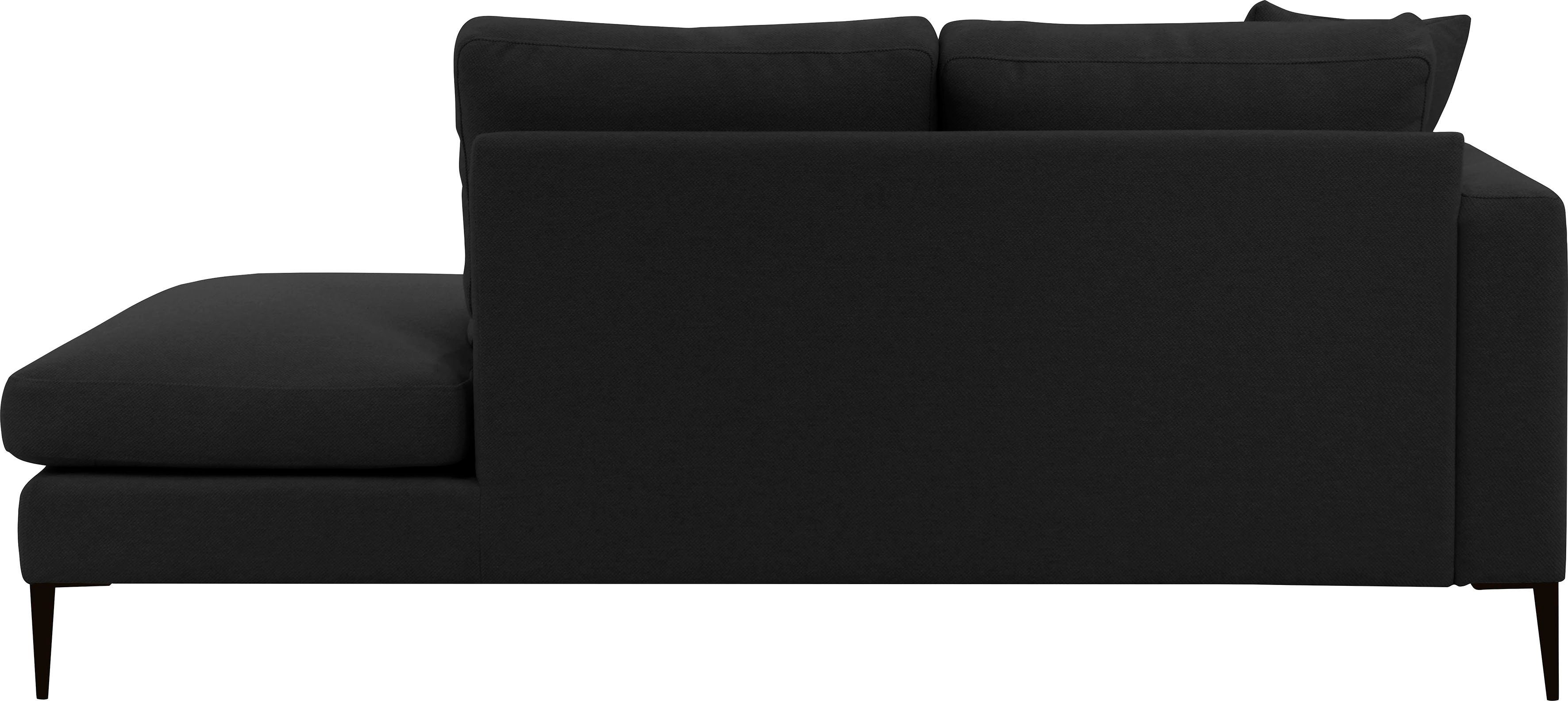 Leonique Récamier Cozy chaise longue, afmetingen B/D/H: 195/97/80 cm met los kussen en metalen poten, armleuning naar keuze links of rechts
