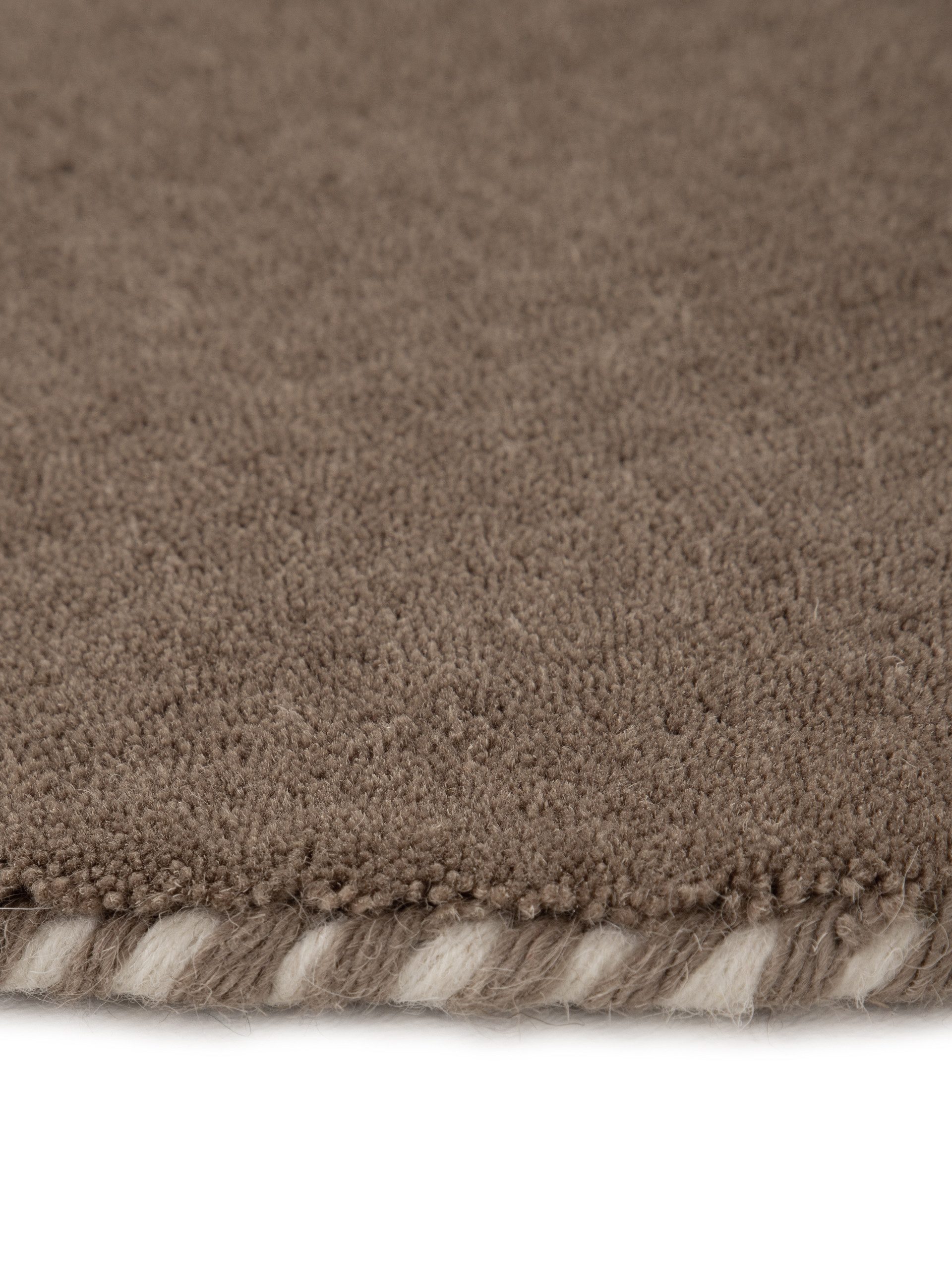 carpetfine Wollen kleed Gabbeh Lola Uni met natuurlijk plantaardig materiaal handgeweven, ook als loper