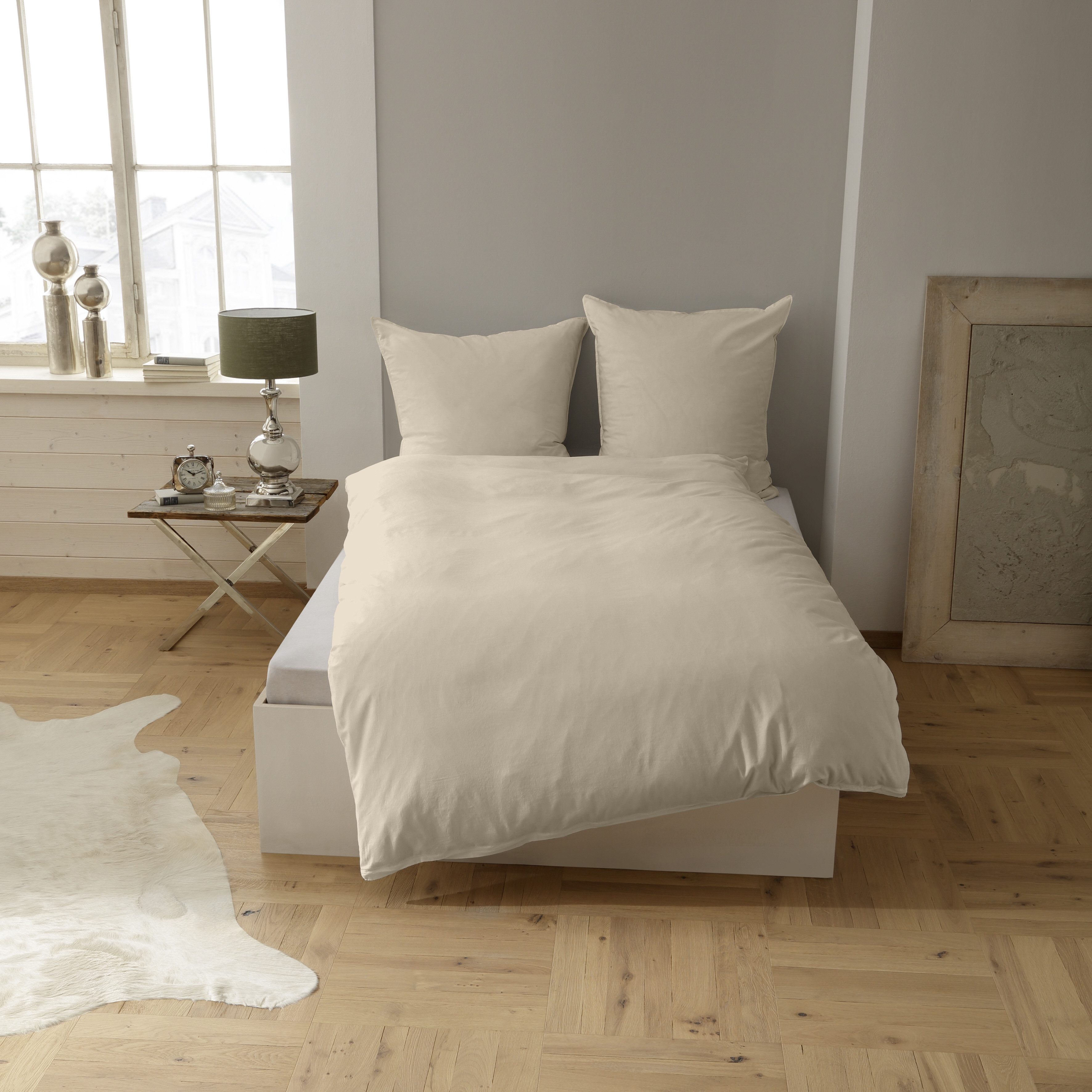 CASATEX Beddengoed Uni Effen ontwerp, rits, mooie kleuren
