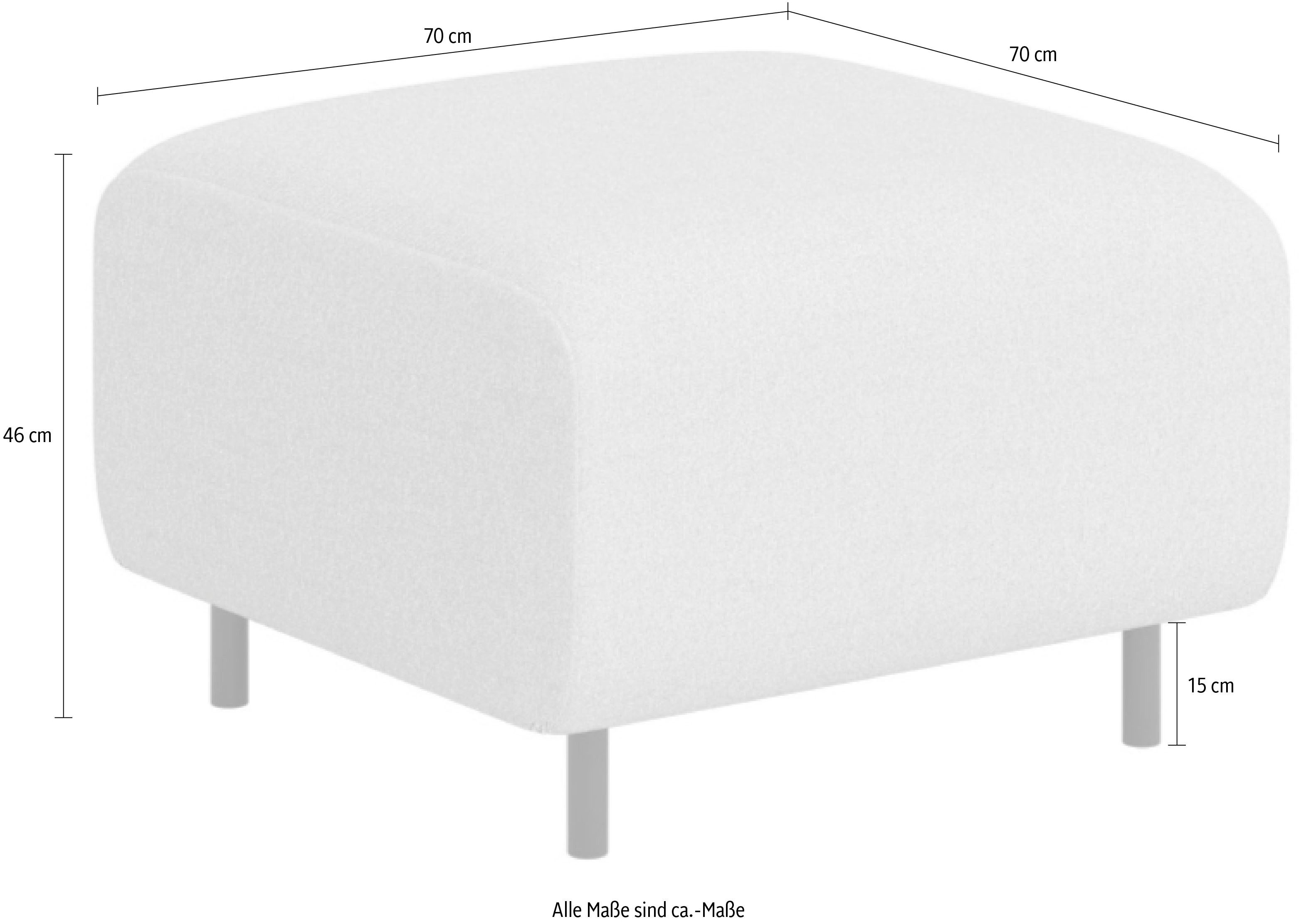 Home affaire Hocker ARROS klein met golfondersteuning, afmetingen B/D/H: 70/70/46 cm