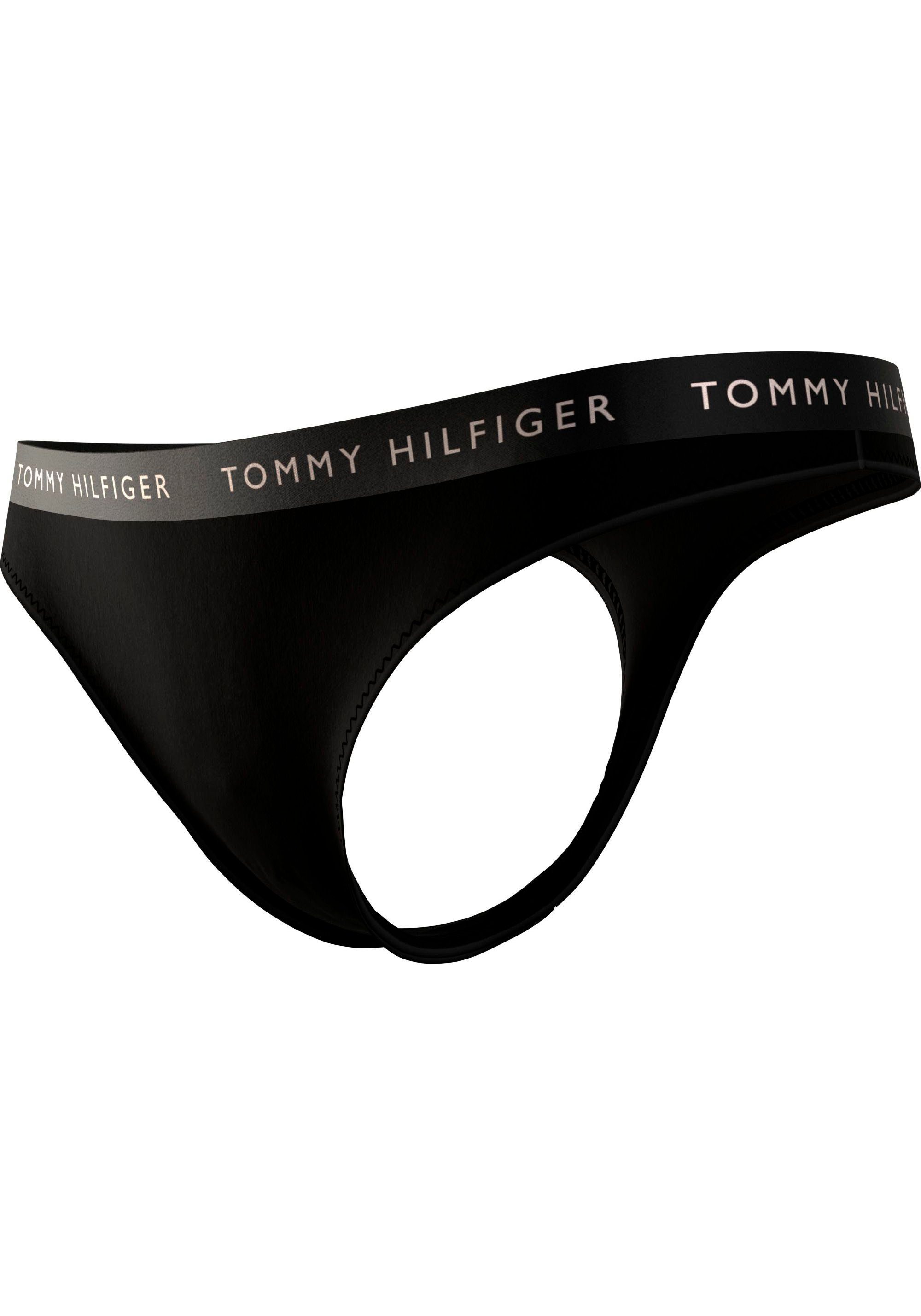 Tommy Hilfiger Underwear T-string SHINE 3 PACK THONG GIFTING met tommy hilfiger logoband (Set van 3)