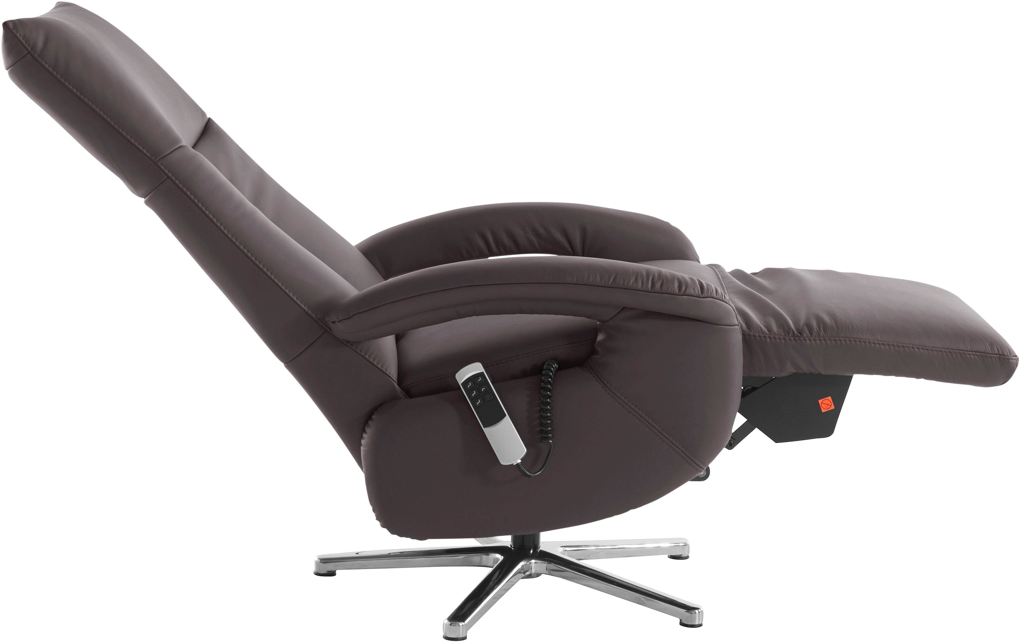 sit&more Relaxfauteuil Tycoon met verstelbare hoofdsteun en 360° draaifunctie keuze tussen handmatige of elektrische functie, ook met accu (draadloos)