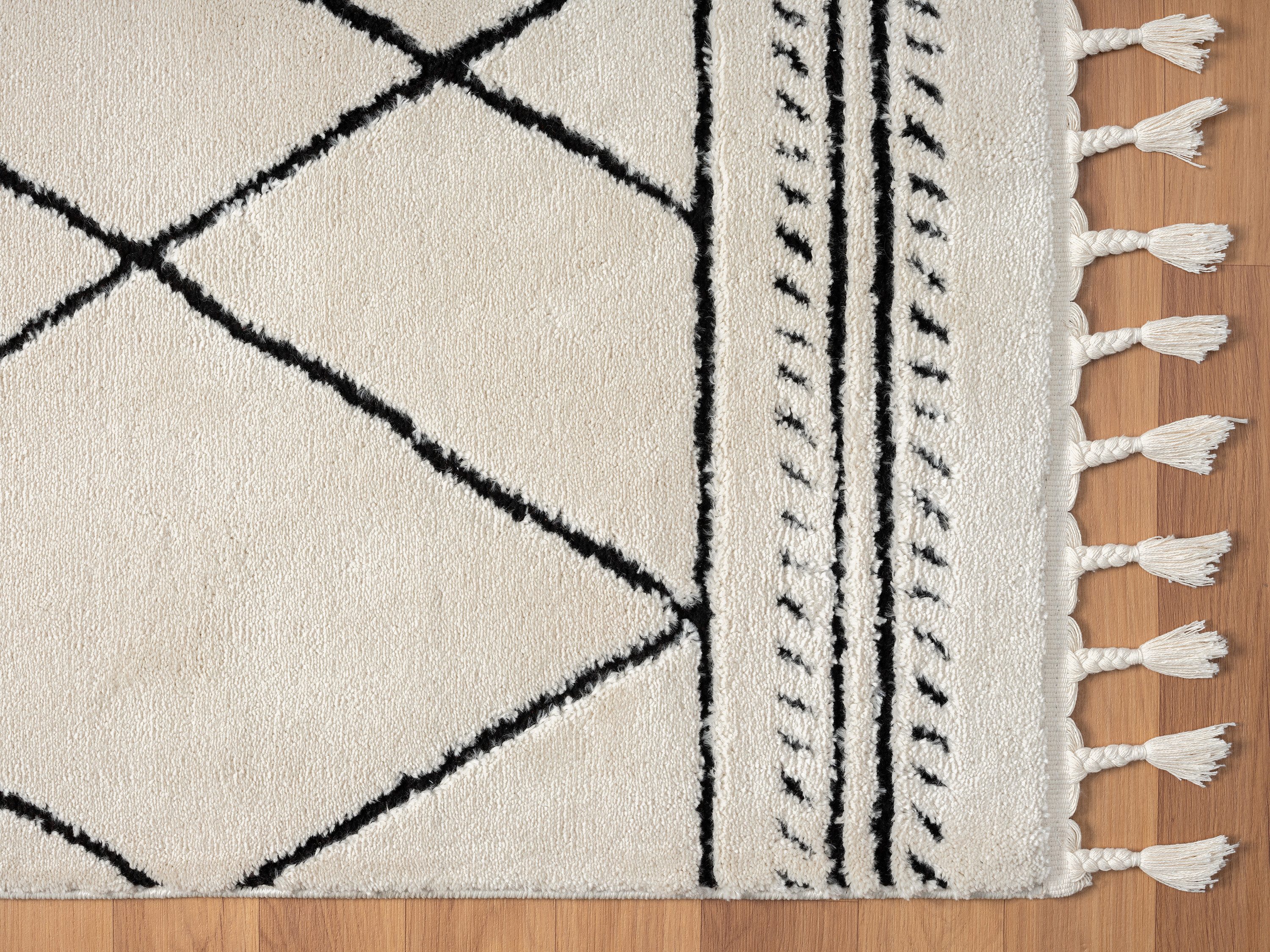 Myflair Möbel & Accessoires Hoogpolig vloerkleed Marokkaans ontwerp voorraadopruiming modern, marokkaans ontwerp, ruitenpatroon, zacht door hoogpolig
