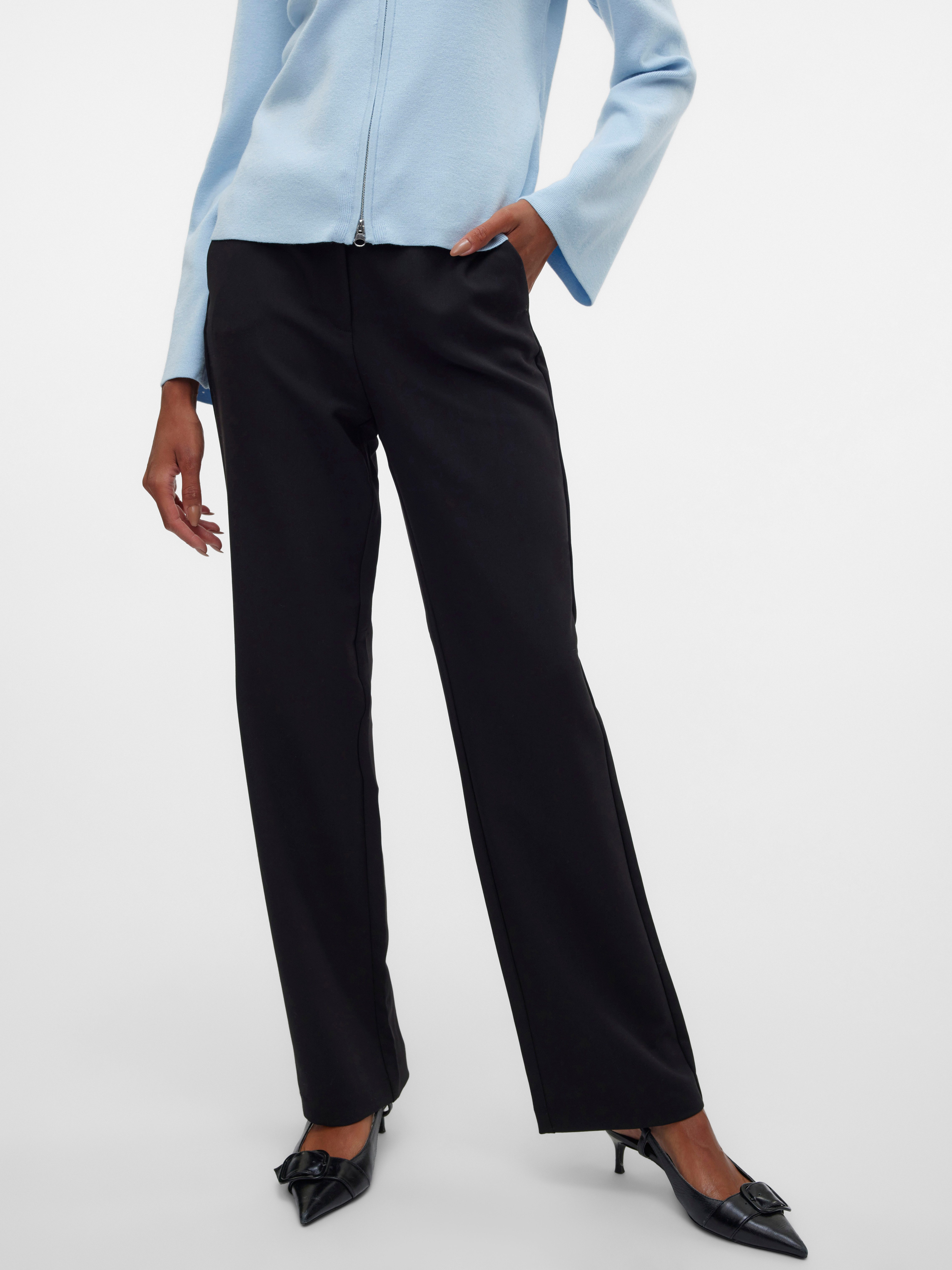 Vero Moda Pantalon VMCLAIR MW STRAIGHT PANT NOOS