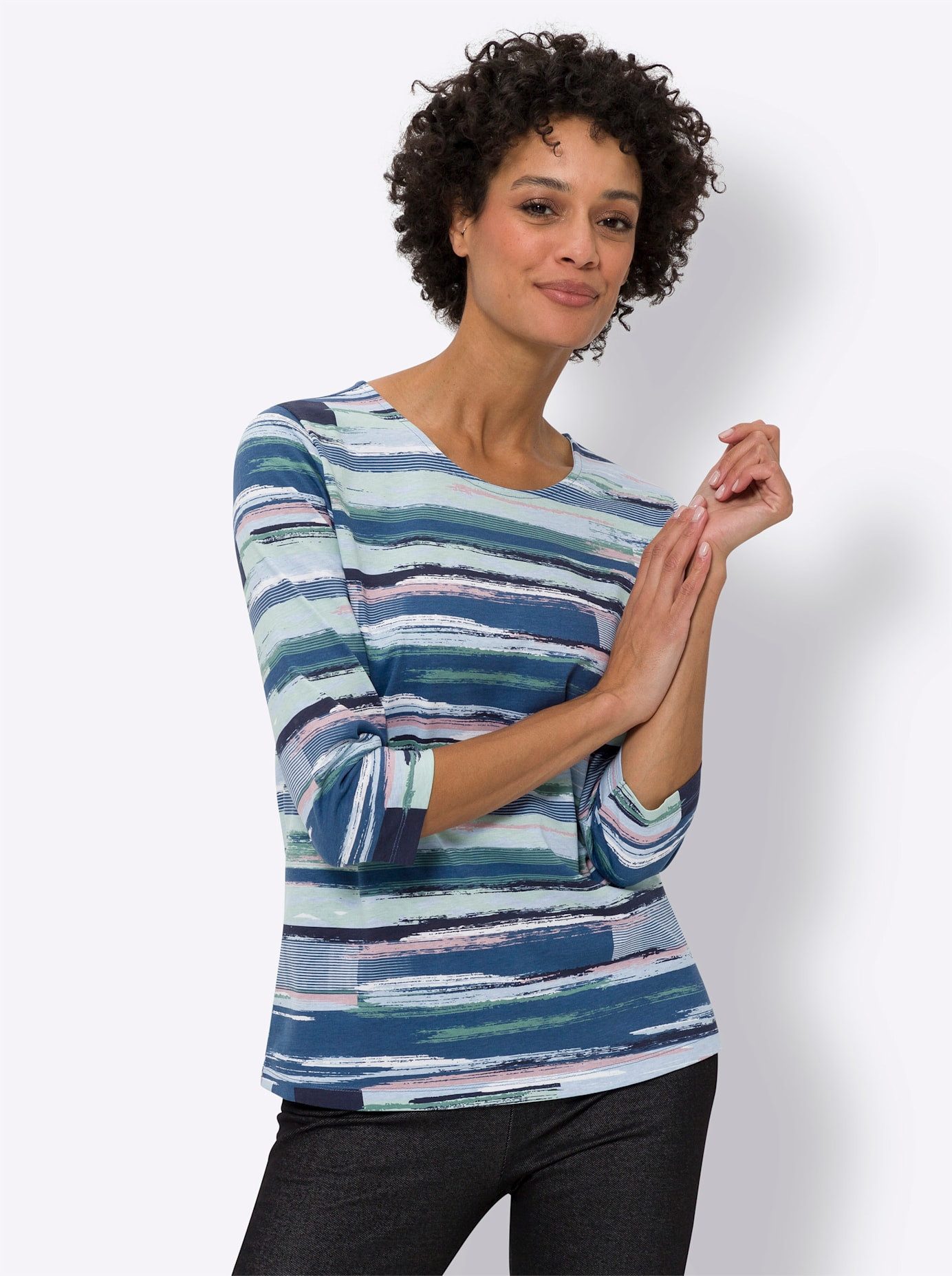 Classic Basics Shirt met print Shirt met 3/4-mouwen (1-delig)