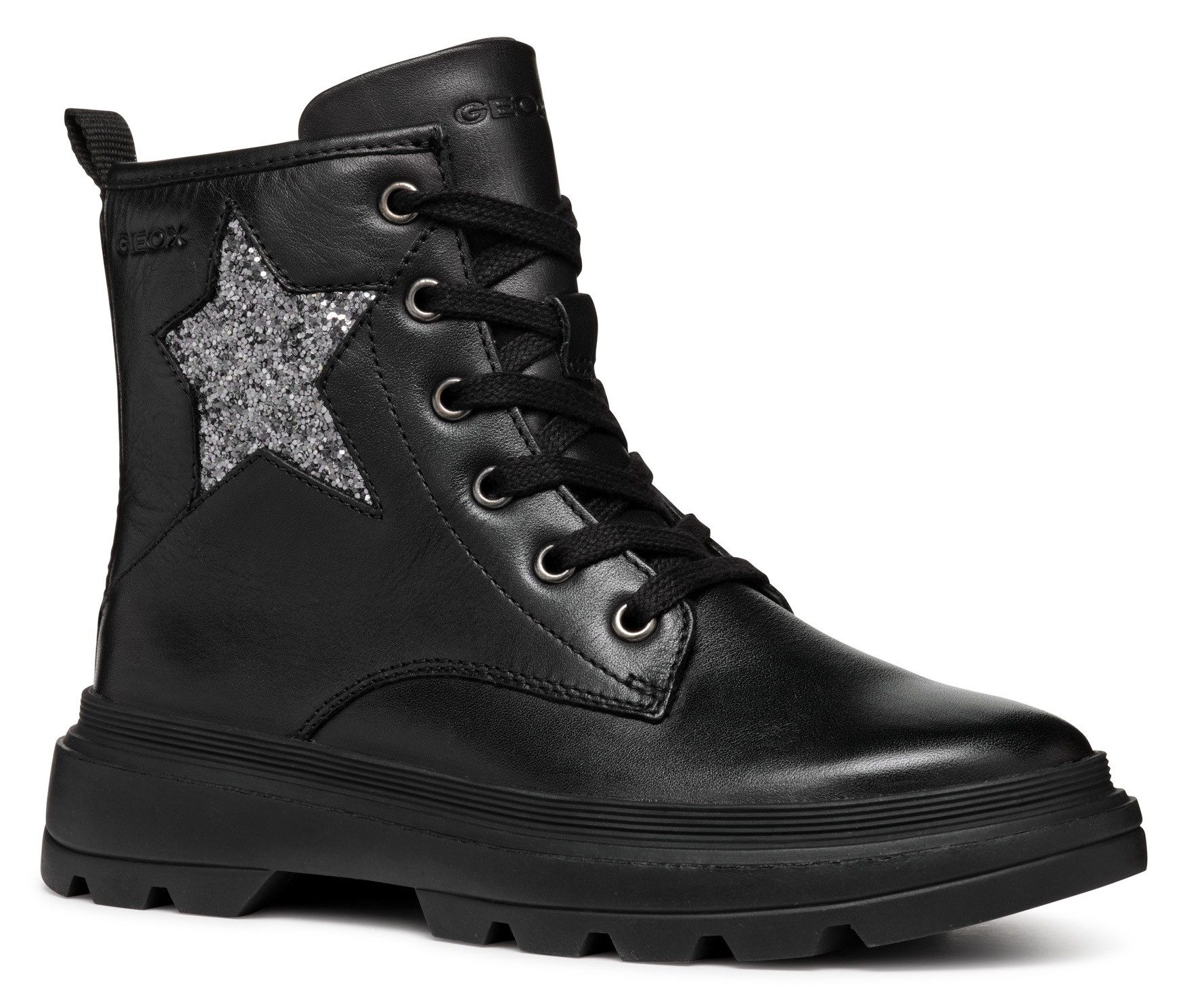 Geox Veterschoenen J KIDDARTAH GIRL A Plateau laarzen, winterlaarzen, chunky boots met glitter