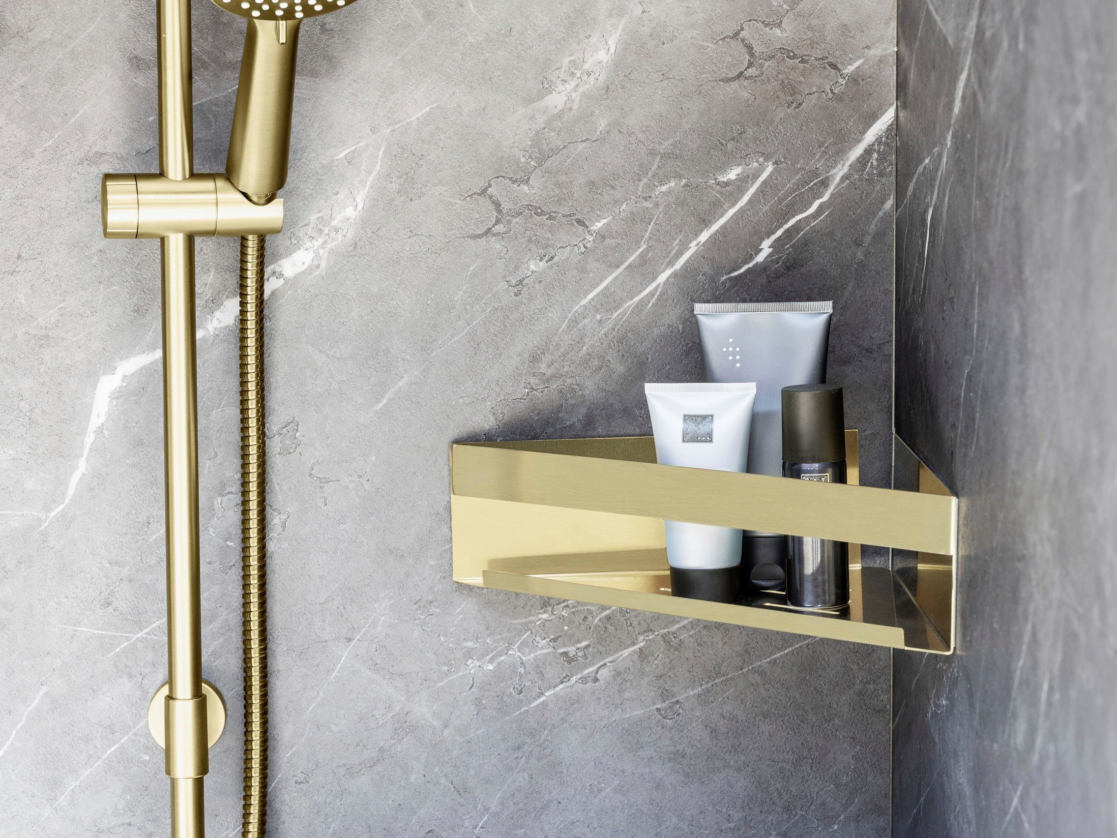 WENKO Badkamerorganizer Turbo-Loc® hoekplank Genova