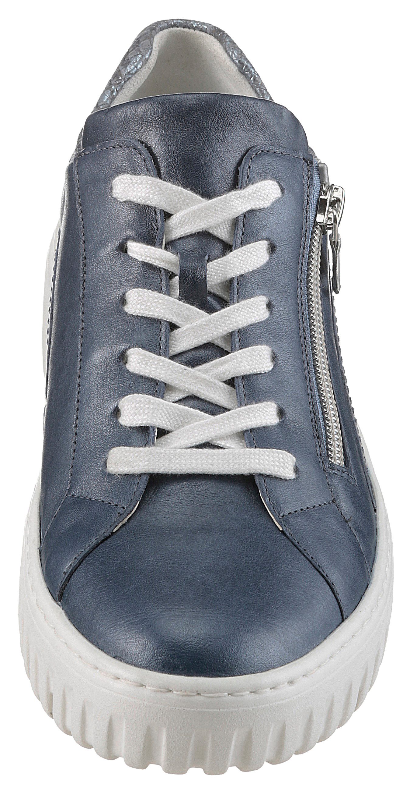 Waldläufer Plateausneakers H-LIVIA , veterschoenen, lage schoen, vrijetijdsschoen met buitenrits