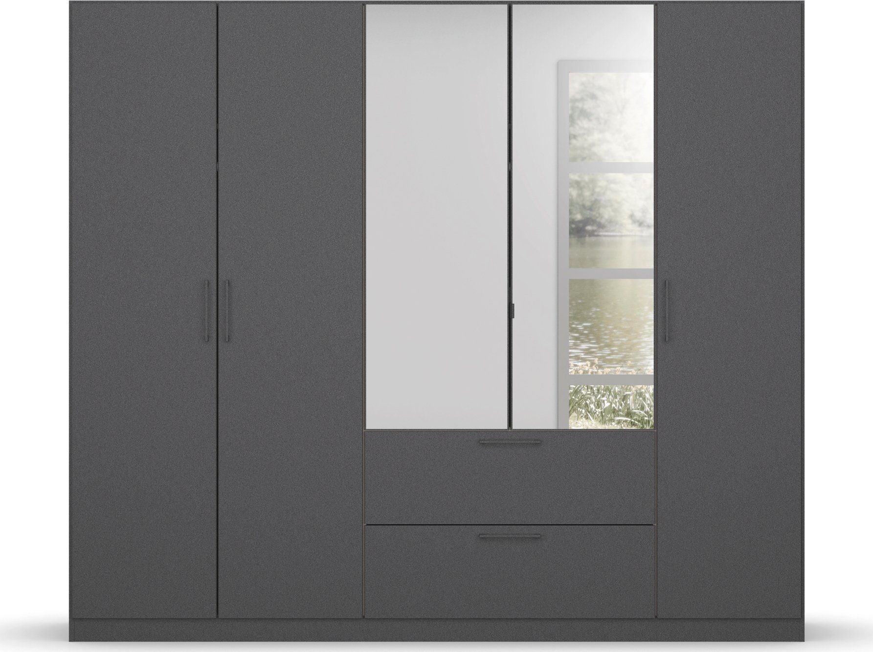 Slaapkamerserie Compleet slaapkamer Challenger (Set van 4 delen) Kast 2 breedtes, bed 3 breedtes, 2 nachttafels MADE IN GERMANY