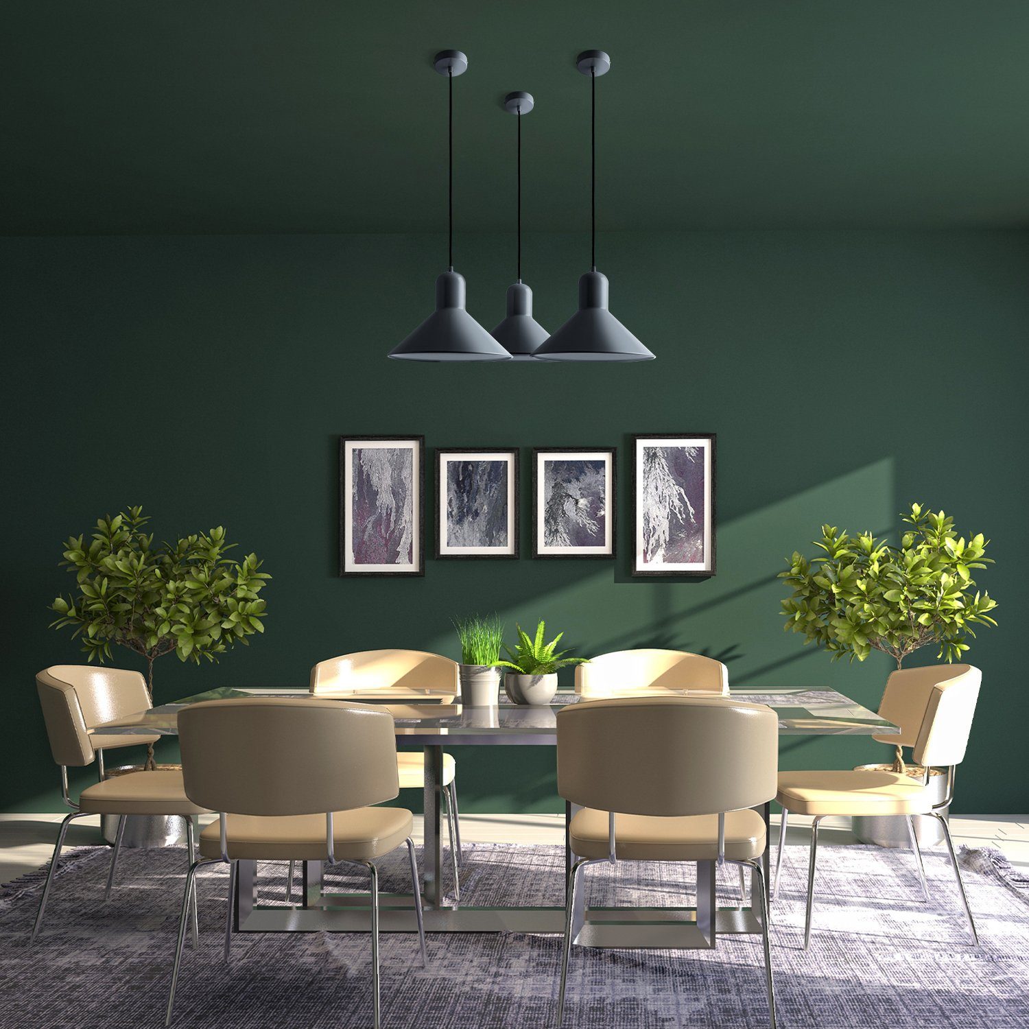 Paco Home Hanglamp Claire Hanglamp eetkamer keukenlamp hangend Eettafellamp mat E27