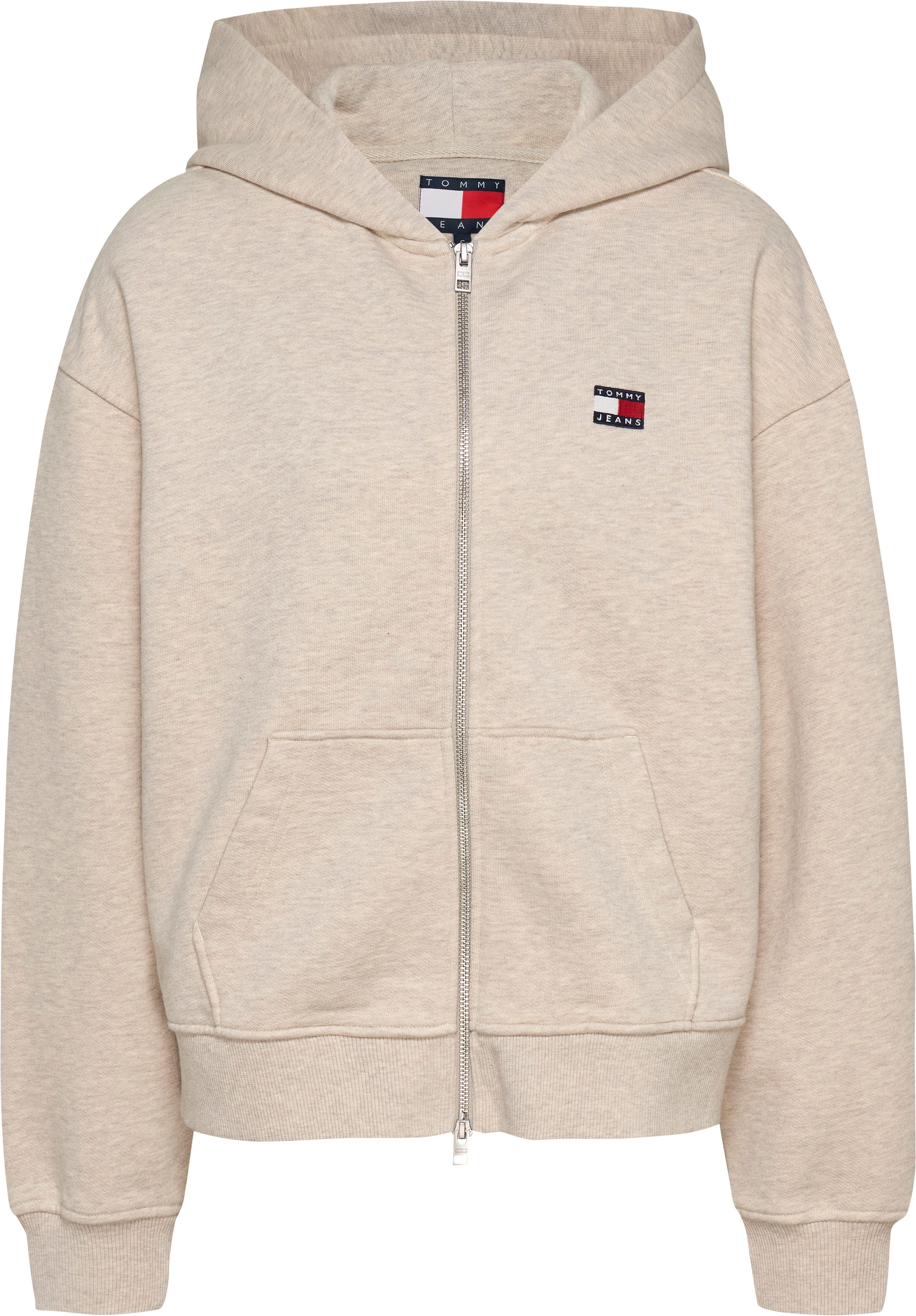 Tommy Jeans Curve Sweatshirt TJW BOXY BADG in grote maten, 2-weg rits, met logoborduring