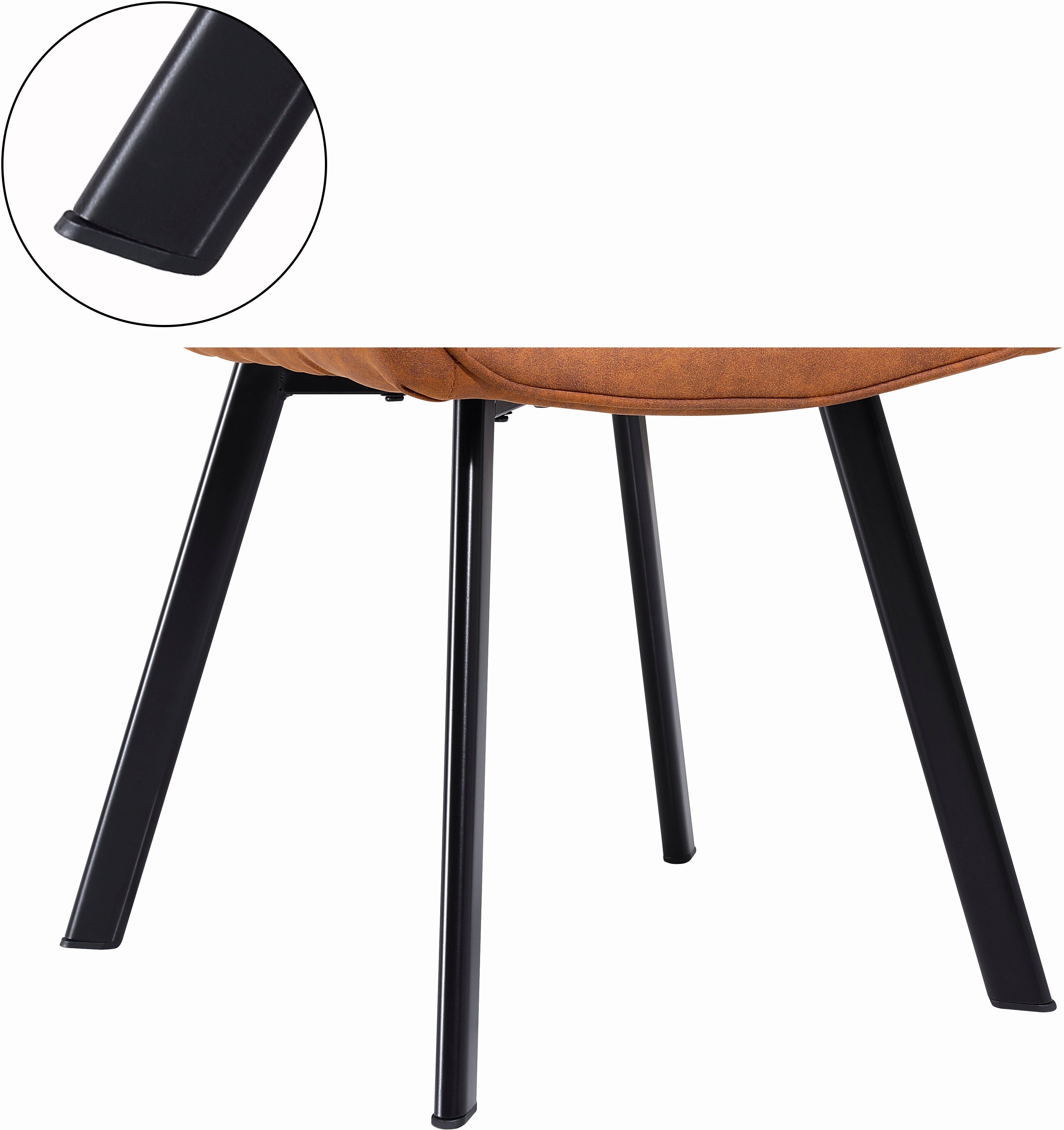 SalesFever Stoel met armleuningen Rugleuning met ruitstiksel (set, 2 stuks)