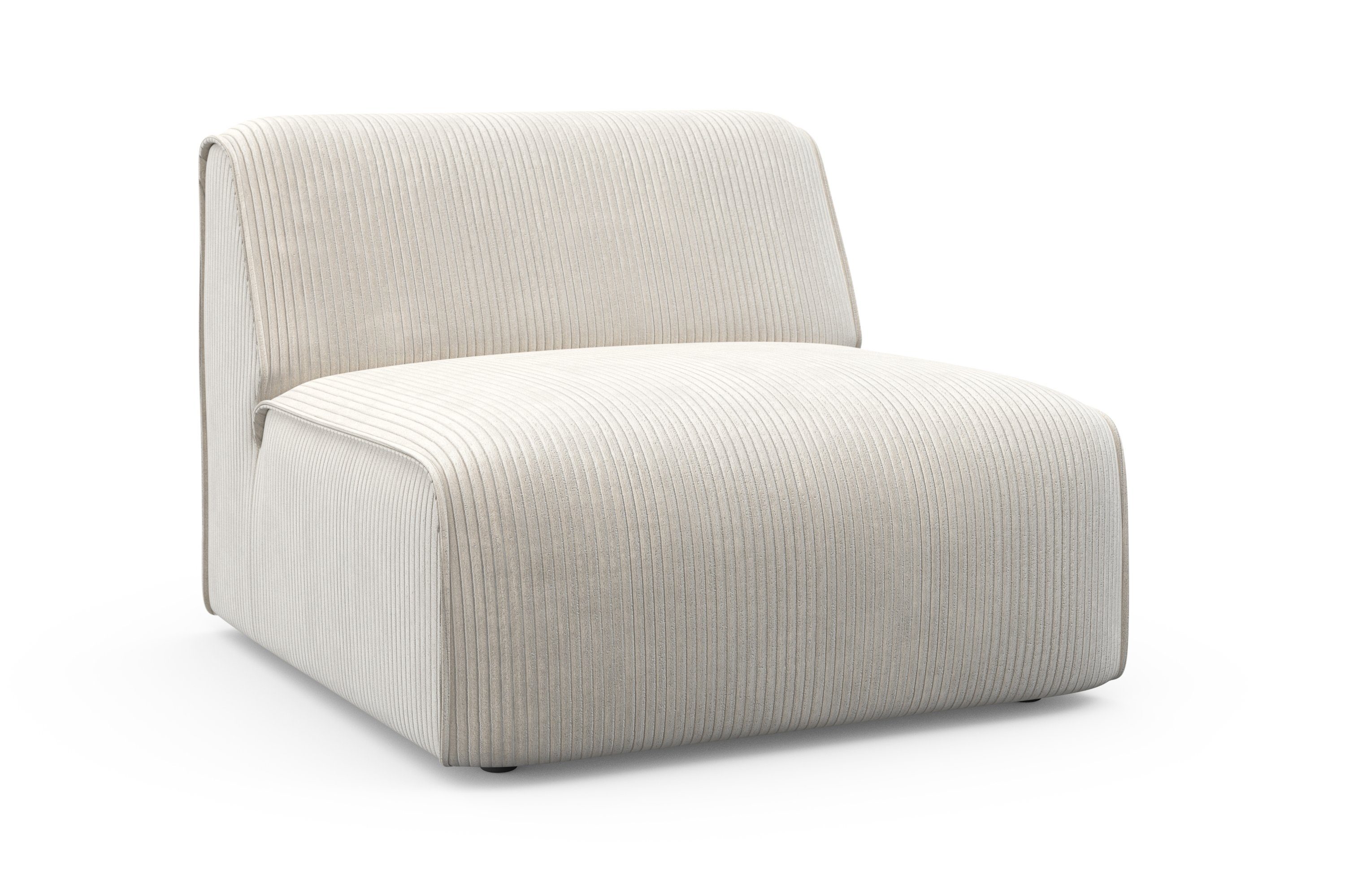 RAUM.ID Fauteuil Merid sofa-middenelement, afmetingen B/D/H: 84/97/46 cm als module of apart te gebruiken, voor individuele samenstelling