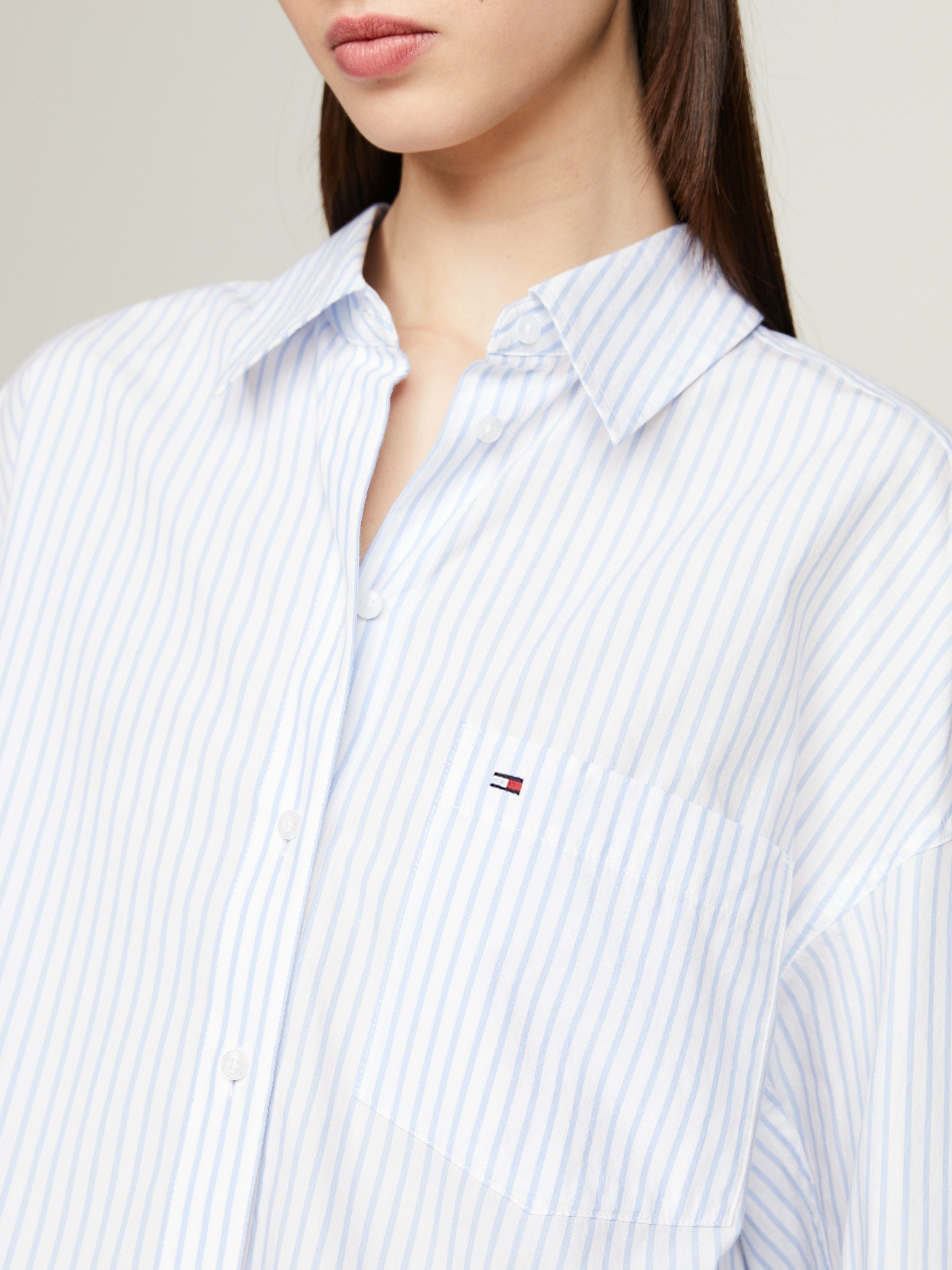 TOMMY JEANS Top TJW SP OVR STRIPE SHIRT Met TOMMY JEANS-merklabel