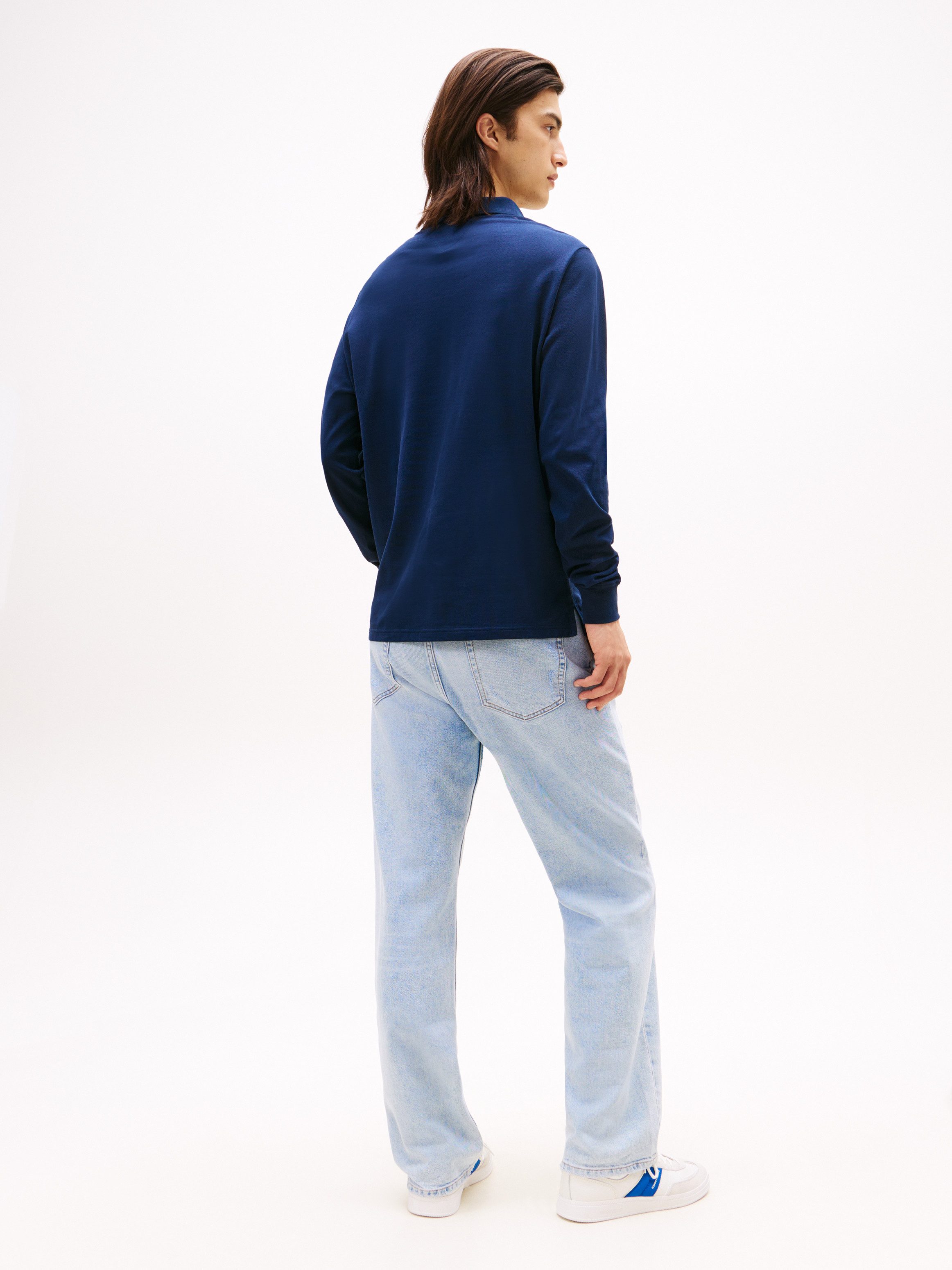 TOMMY JEANS Poloshirt TJM SLIM PLACKET POLO LS EXT