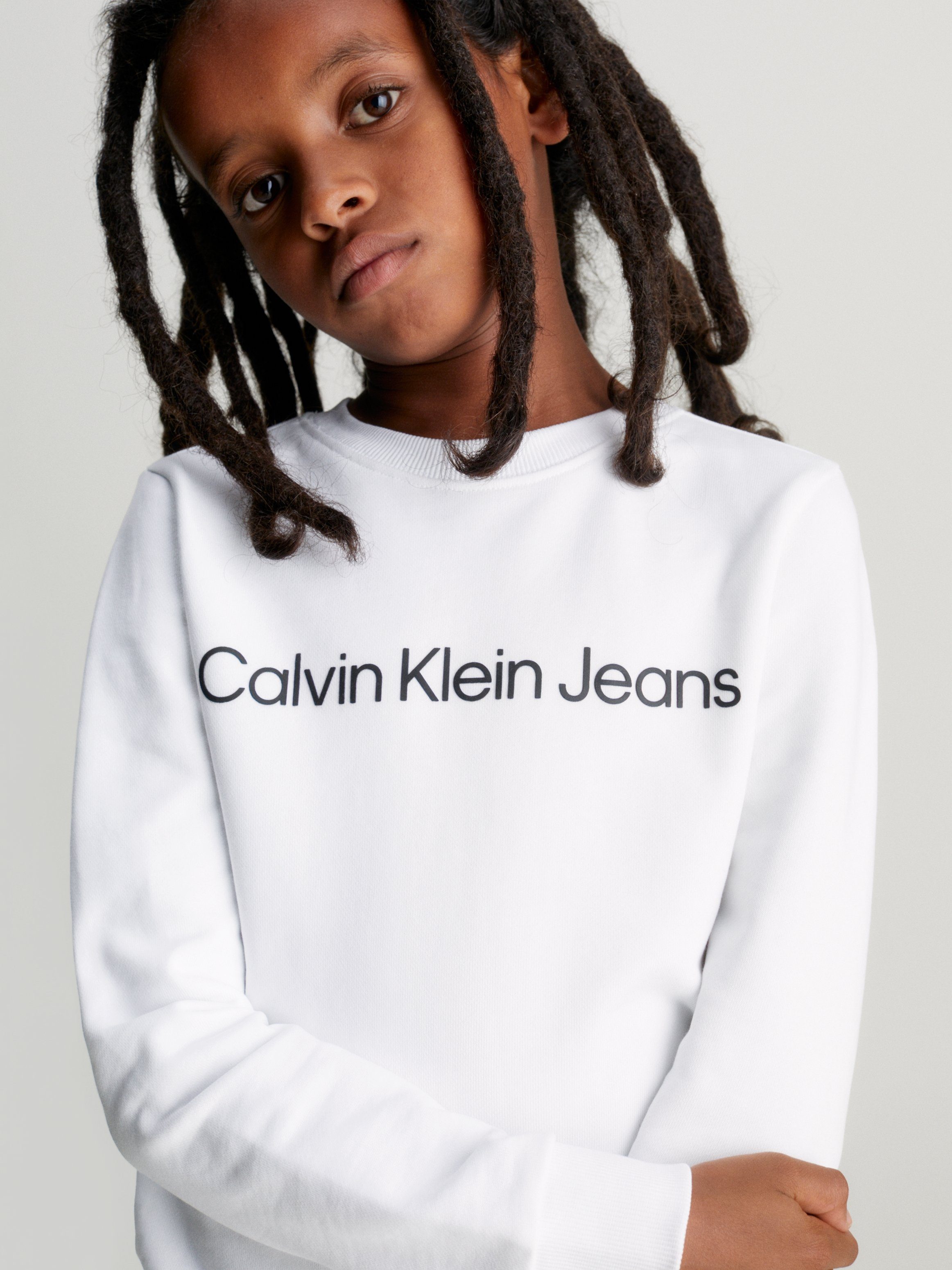 Calvin Klein Sweatshirt INST. LOGO REGULAR CN voor kinderen tot 16 jaar
