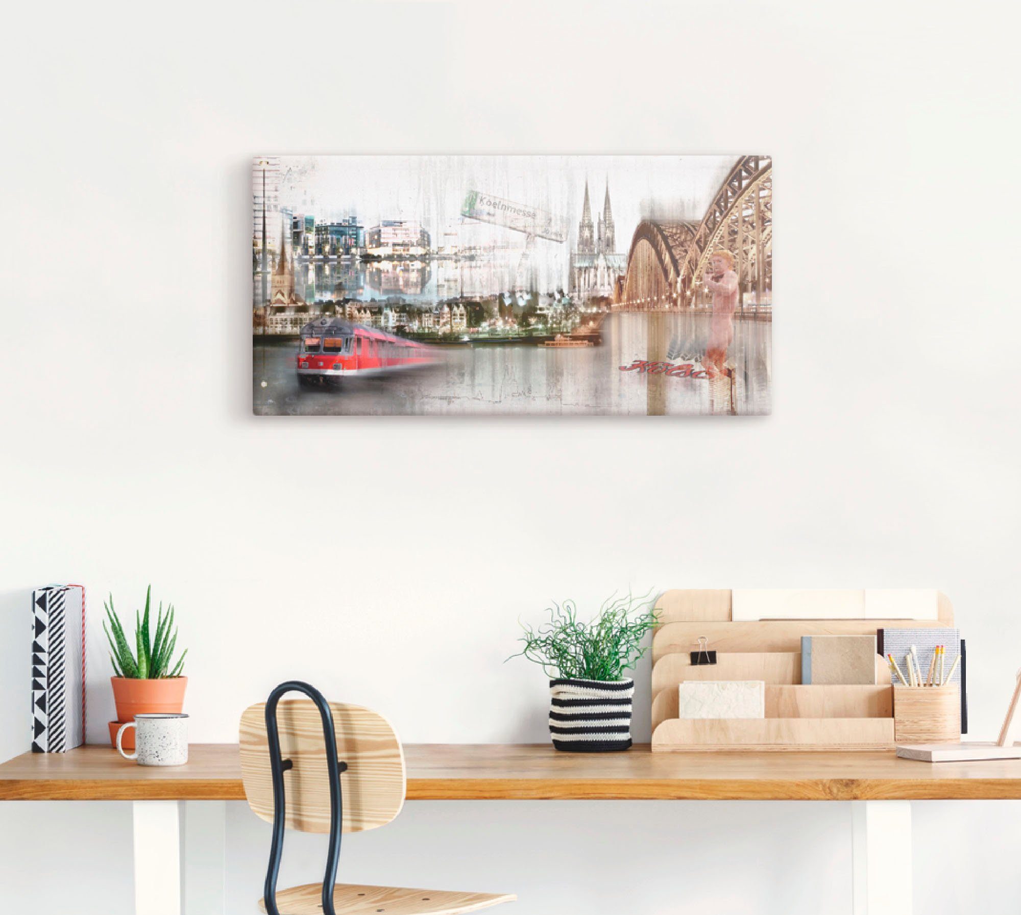 Artland Artprint Keulen Skyline collage I als artprint op linnen, poster in verschillende formaten maten