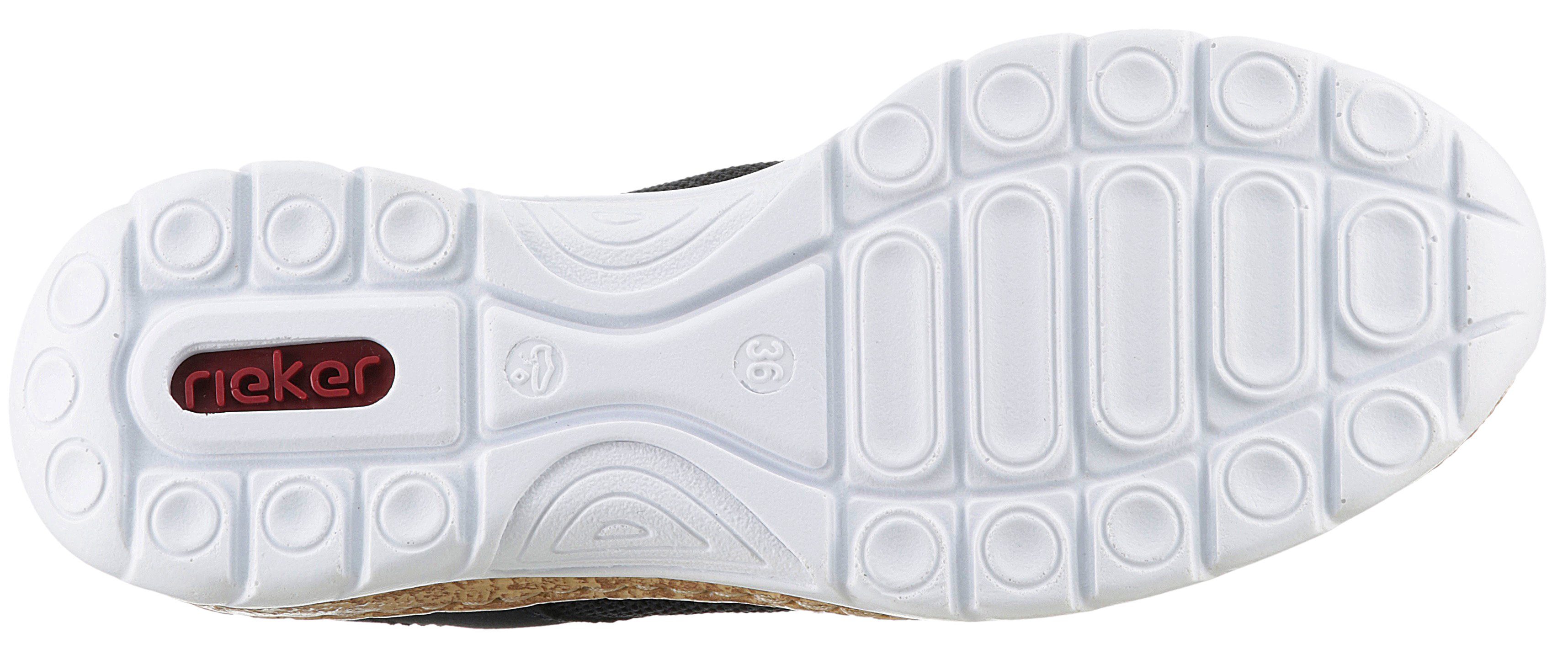 Rieker Slip-on sneakers , instapschoen, lage schoen, slipper, vrijetijdsschoen met elastische instap