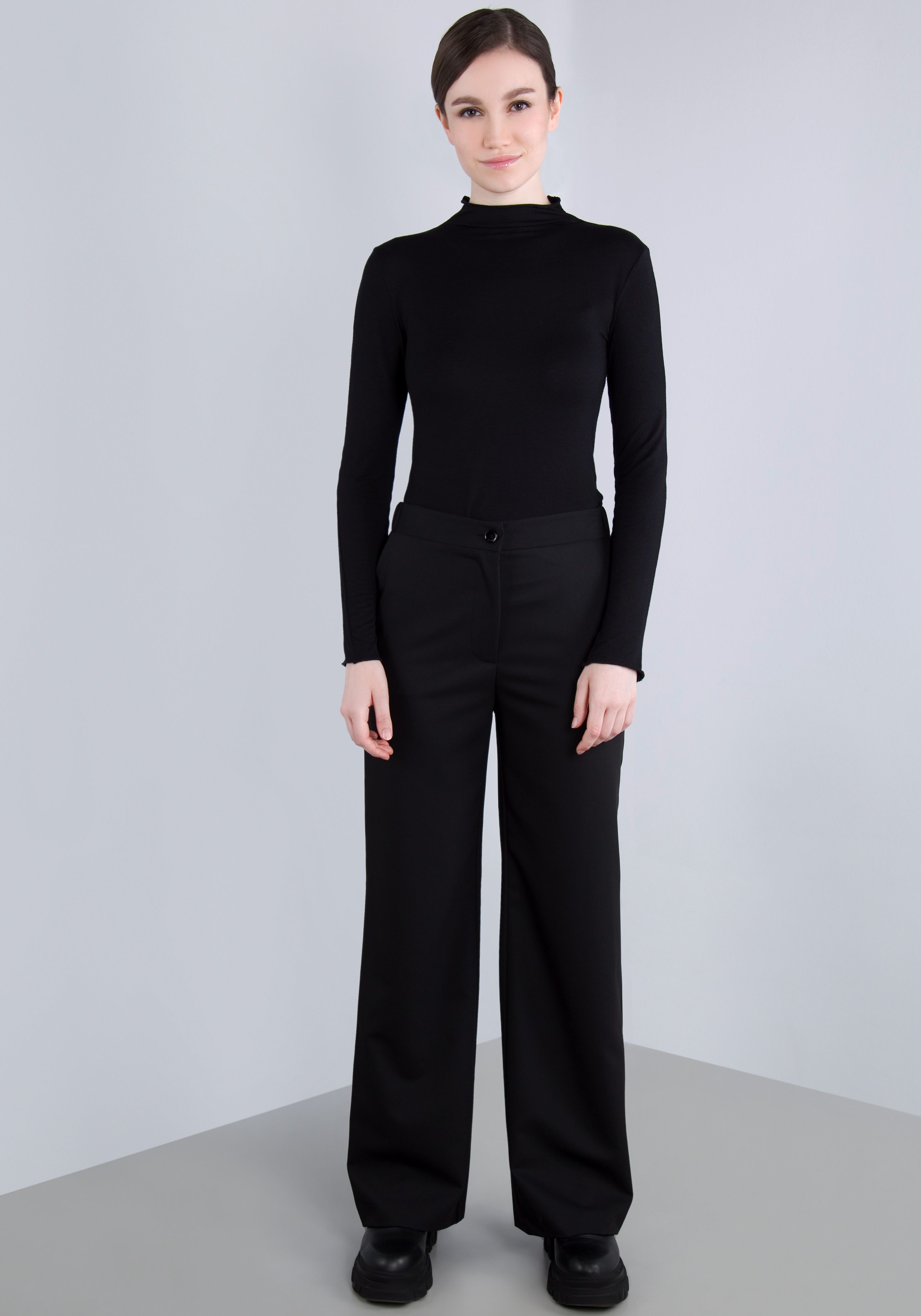 IMPERIAL Stoffen broek , casual wijde broek met elastische tailleband aan de achterkant