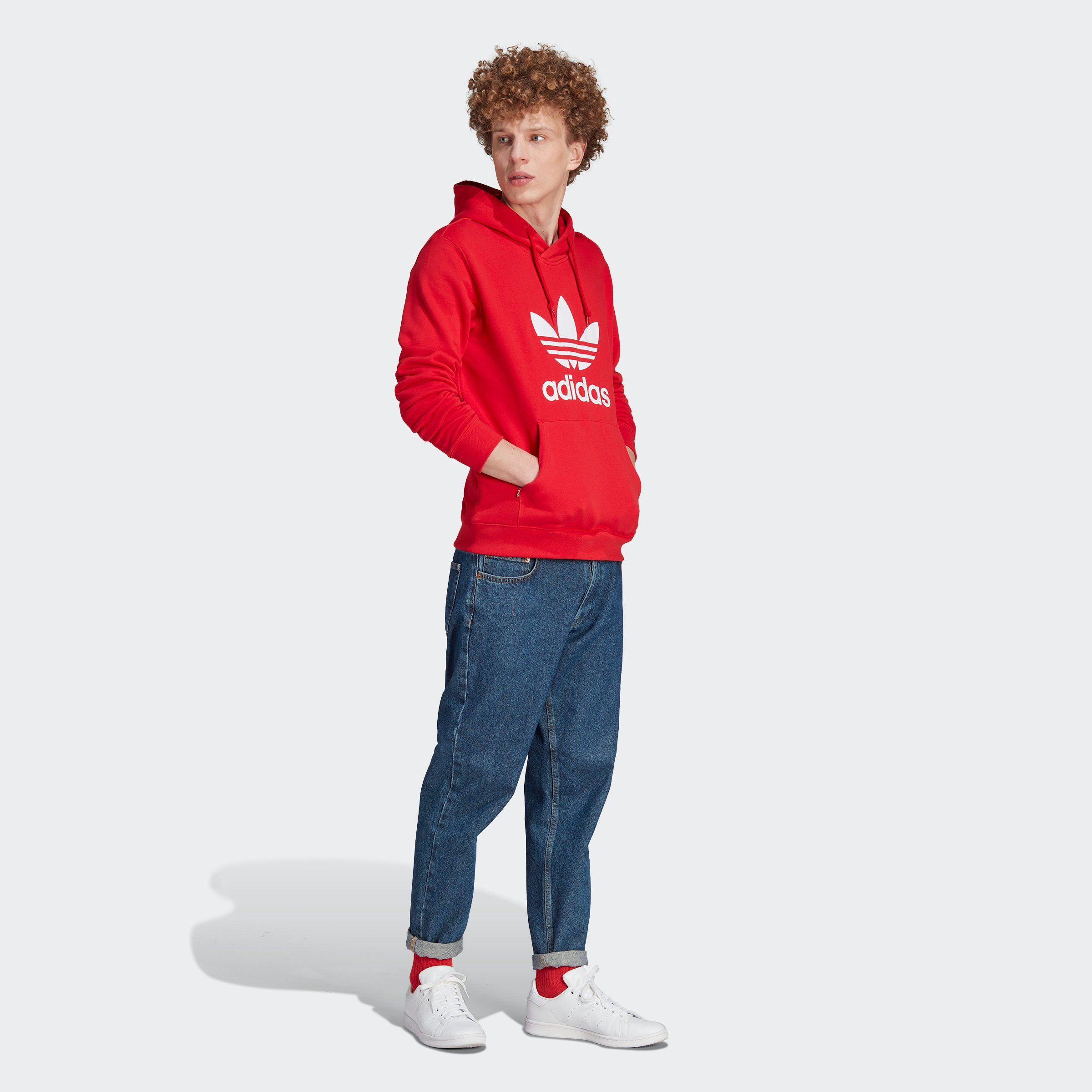 adidas Originals Hoodie TREFOIL HOODY Hoodie, sweatshirt met grote logo-opdruk