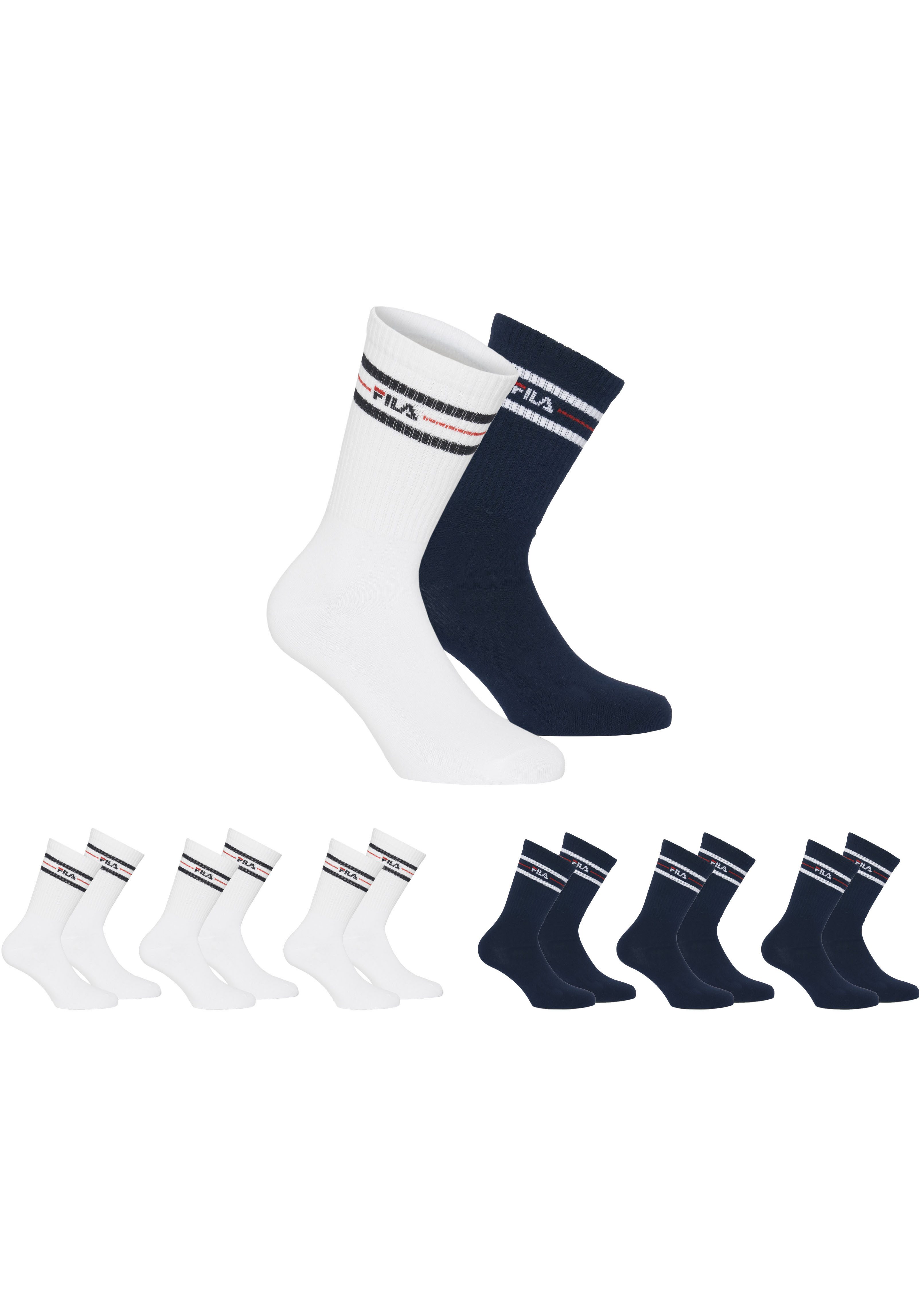 Fila Sportsokken UNISEX LIFESTYLE PLAIN SOCKS (6 paar)