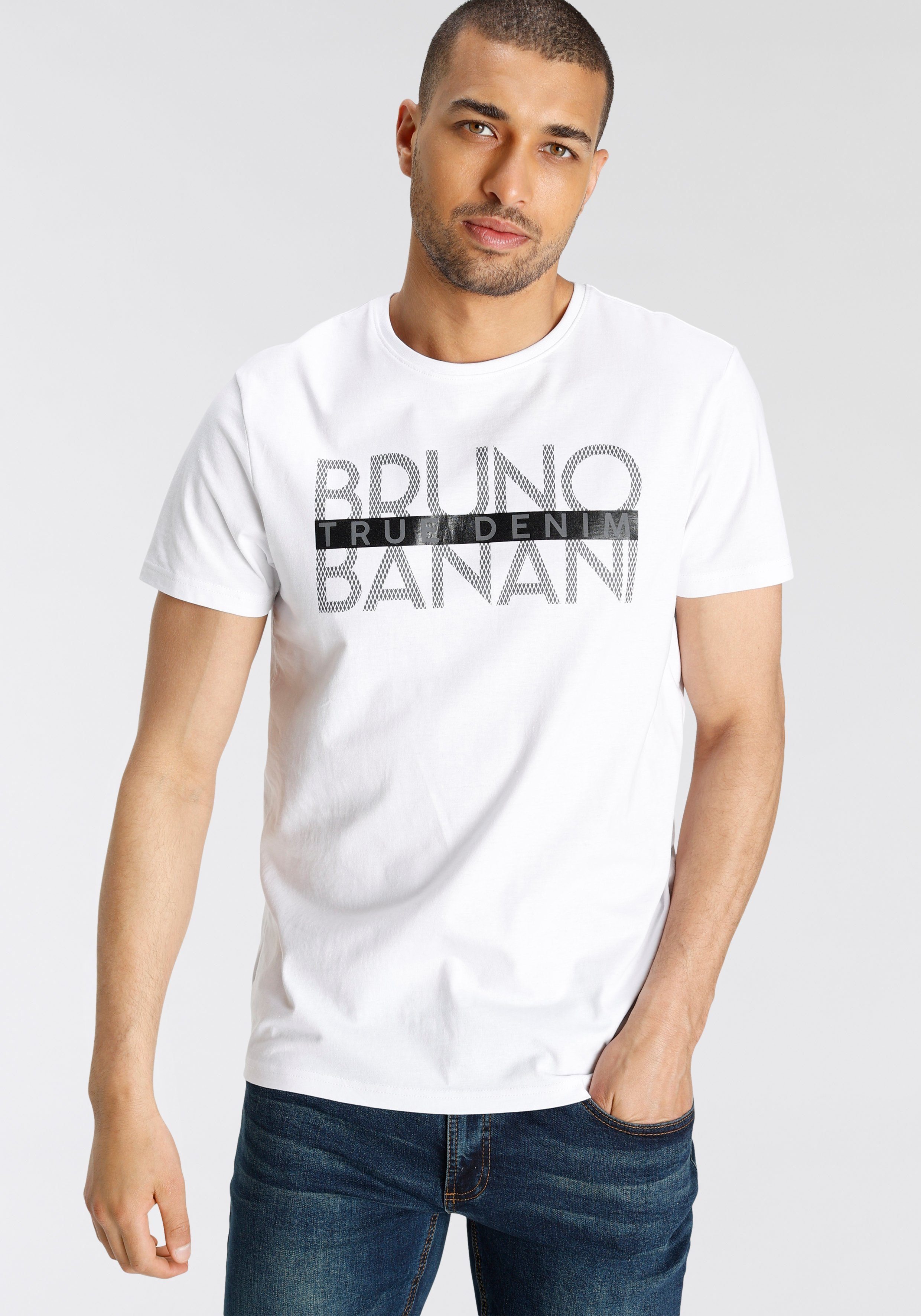 Bruno Banani T-shirt met glanzende print