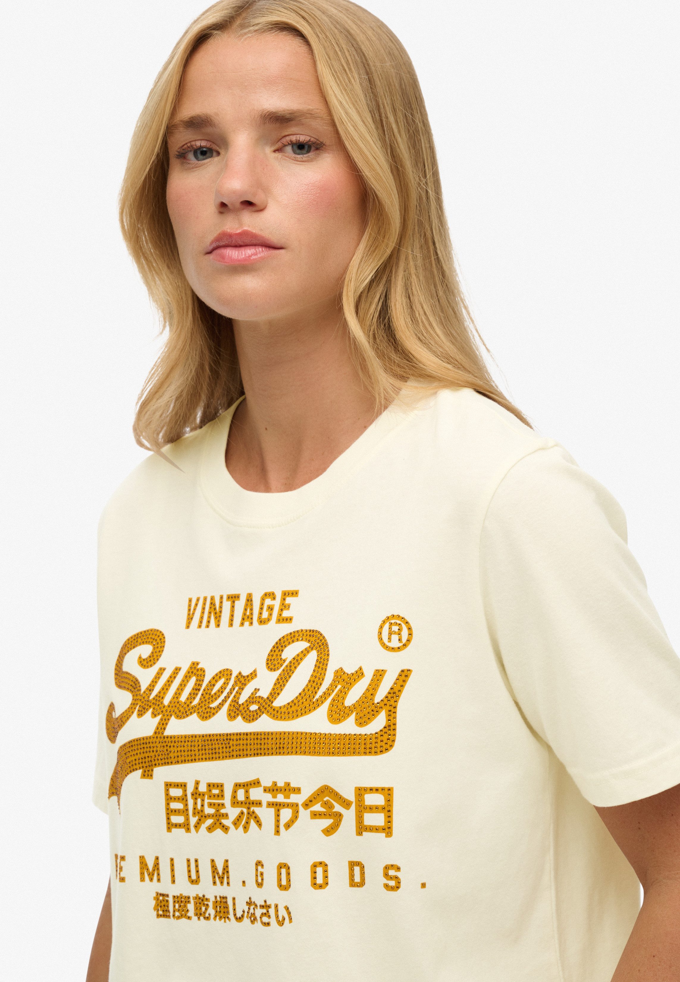Superdry Shirt met print EMBELLISHED VL RELAXED TEE