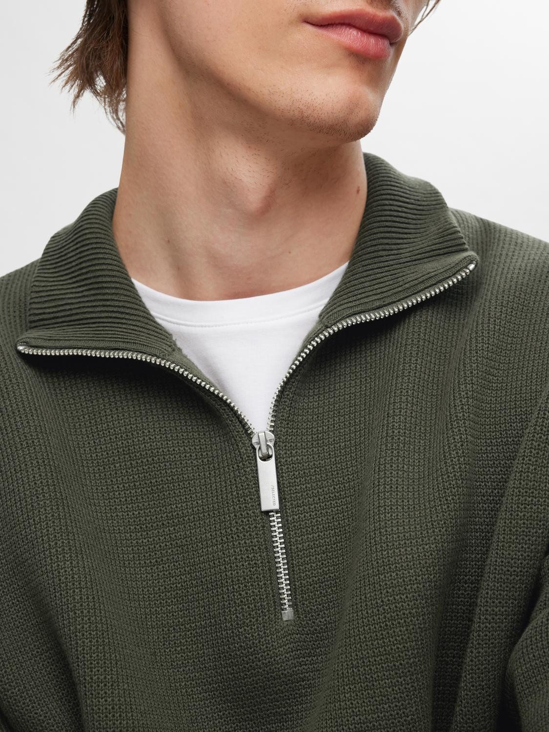SELECTED HOMME Schipperstrui SLHDANE LS KNIT STRUCTURE HALF ZIP NOOS